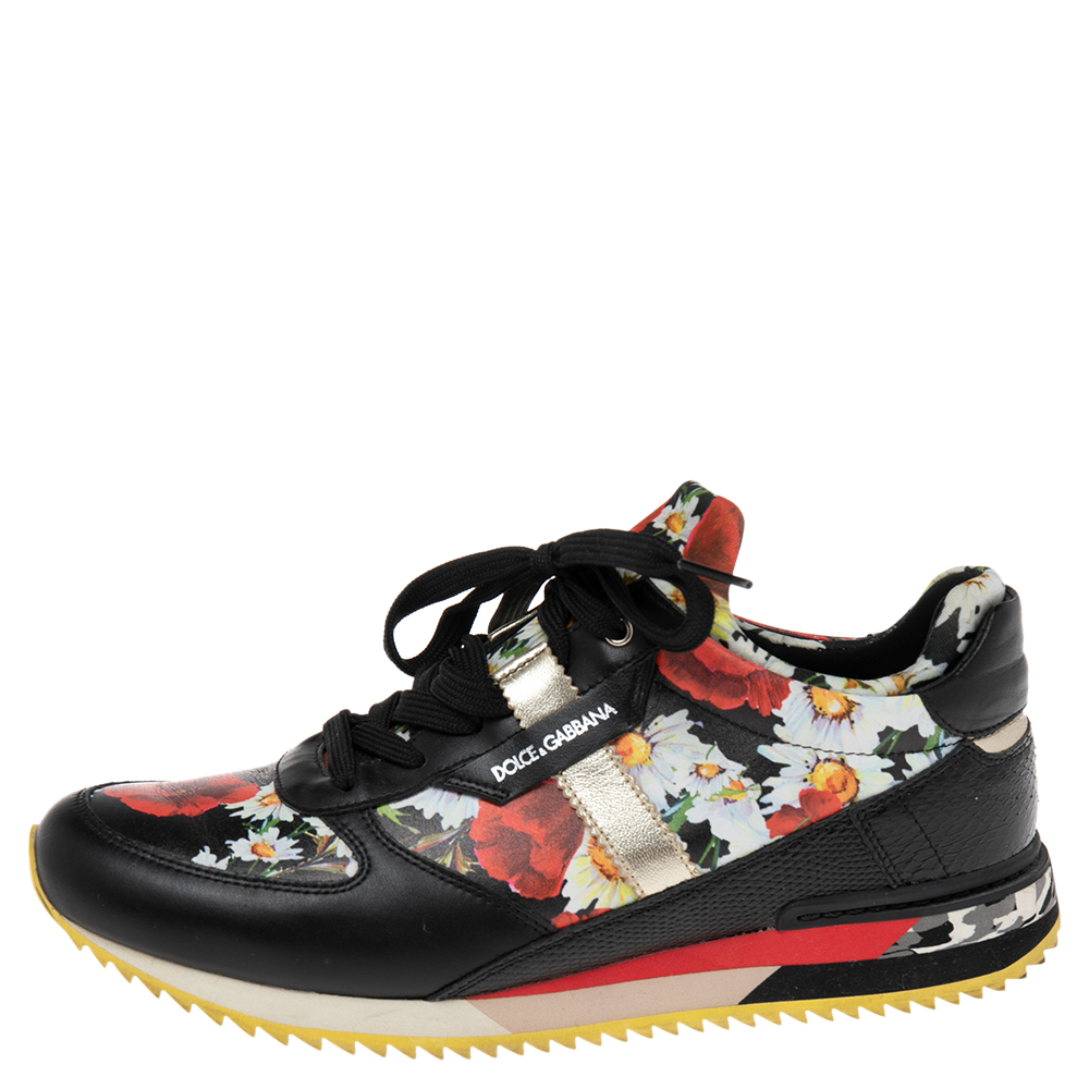 dolce gabbana floral sneakers