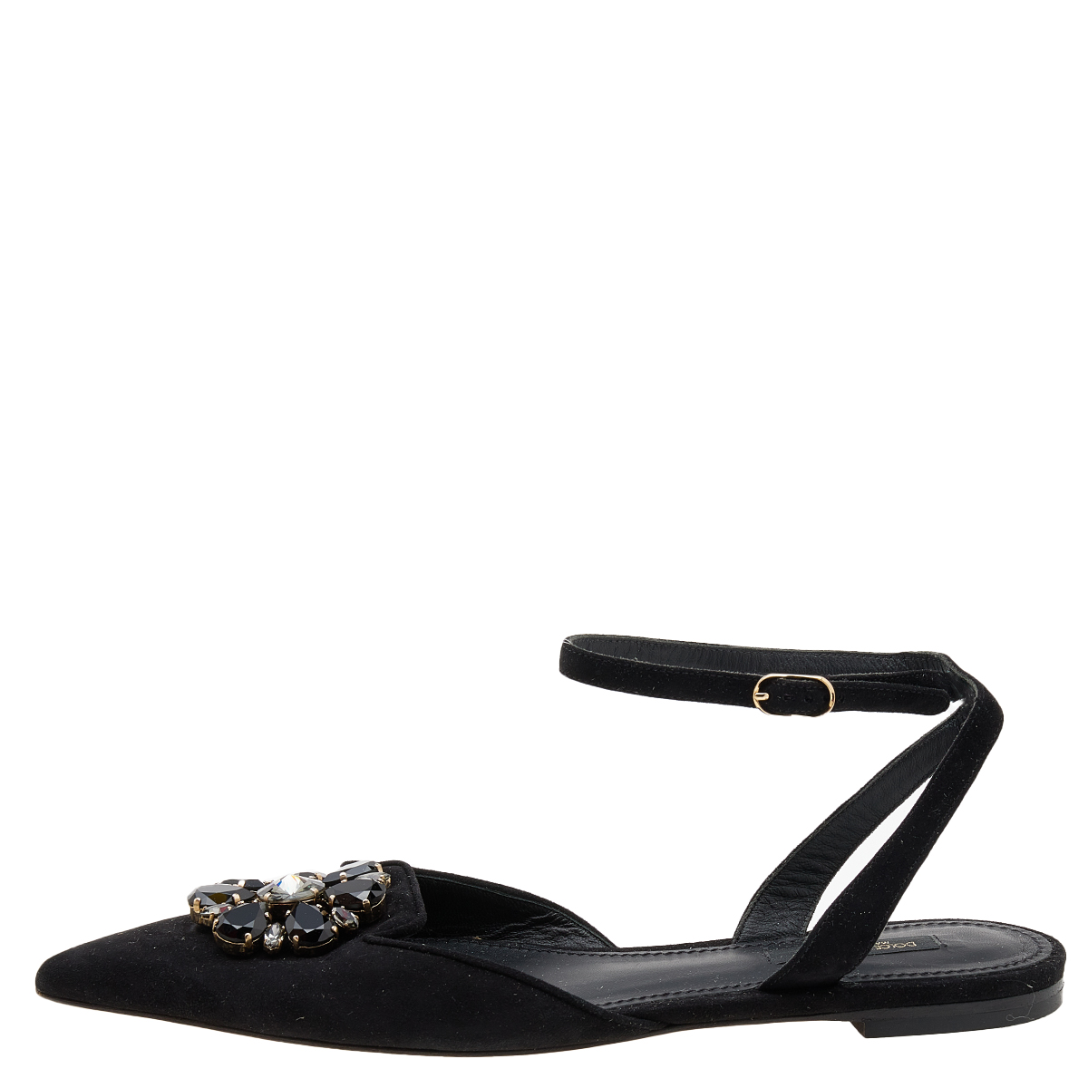 Dolce & Gabbana Black Suede Crystal Embellished Flat Sandals Size
Dolce & Gabbana Black Suede Crystal Embellished Flat Sandals Size