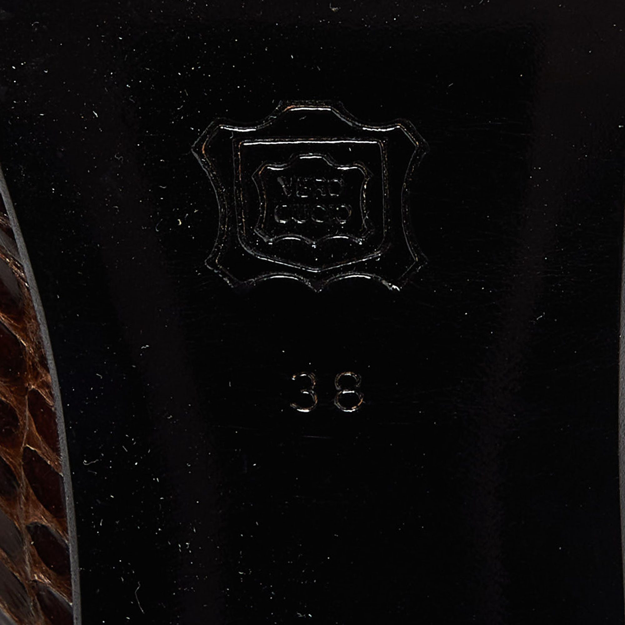 Dolce & Gabbana Brown Python Block Heel Pumps Size 38
