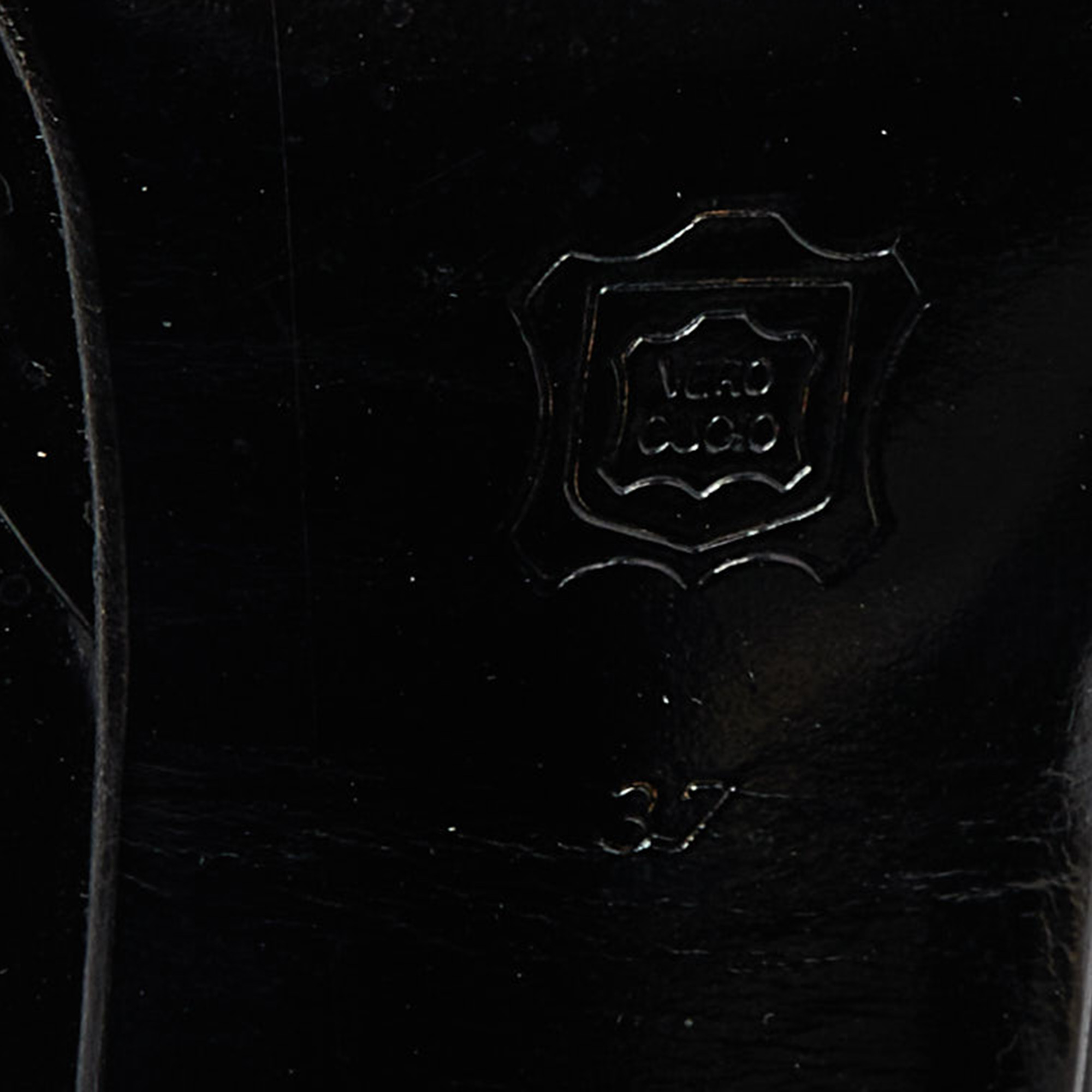Dolce & Gabbana Black Patent Leather Block Heel Pumps Size 37