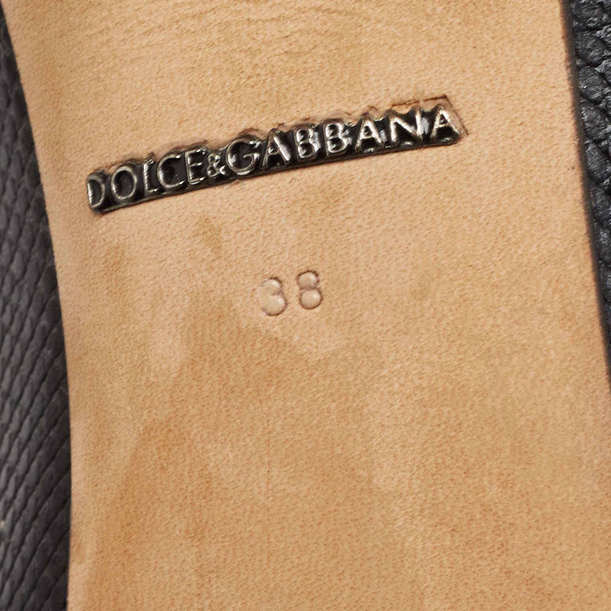 Dolce & Gabbana Black Lizard Leather Bellucci Pumps Size 38