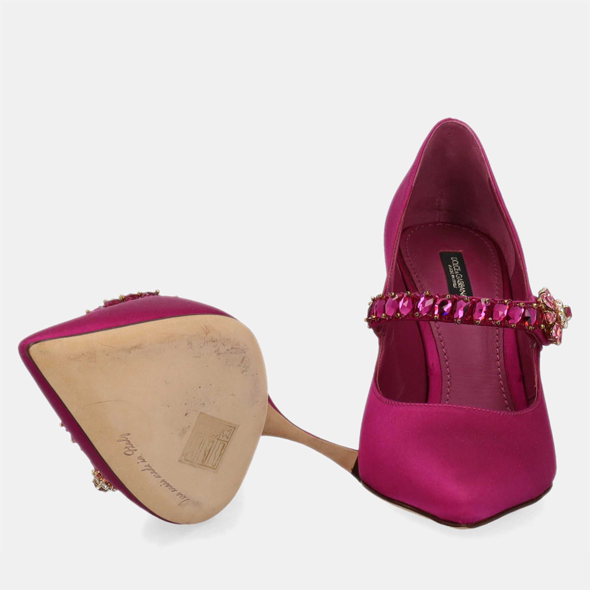 Dolce & Gabbana  Women's Fabric Heels - Purple - EU 38.5