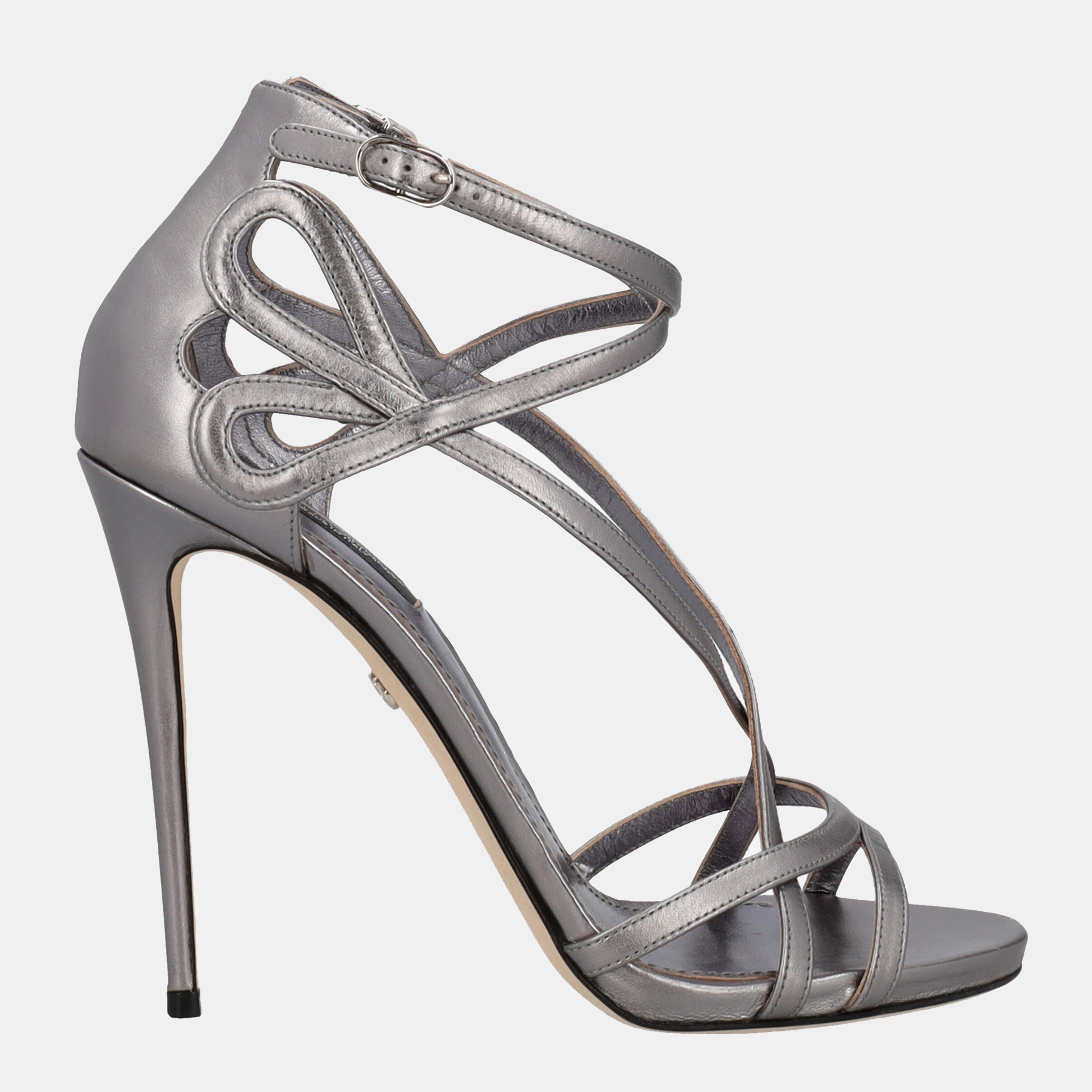 Dolce & Gabbana  Women's Leather Sandals - Grey - EU 39