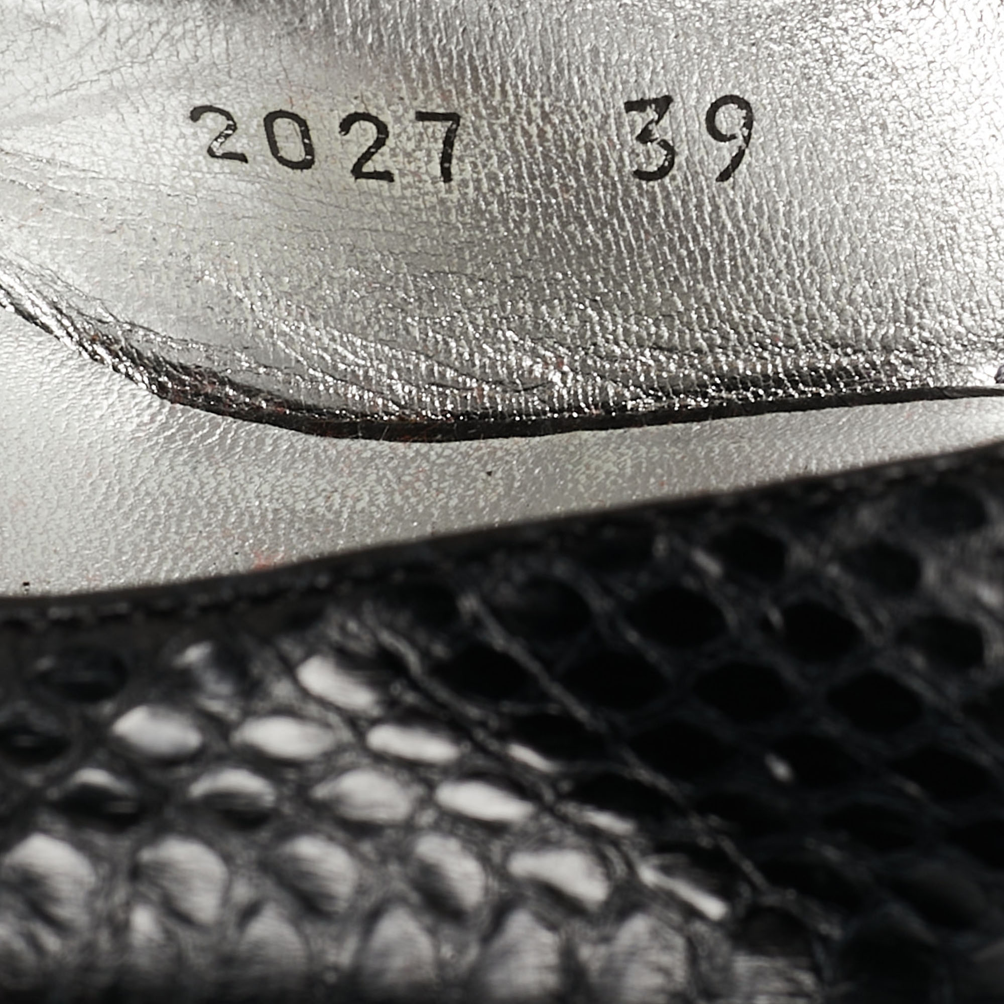 Dolce & Gabbana Black Python Slingback Pumps Size 39