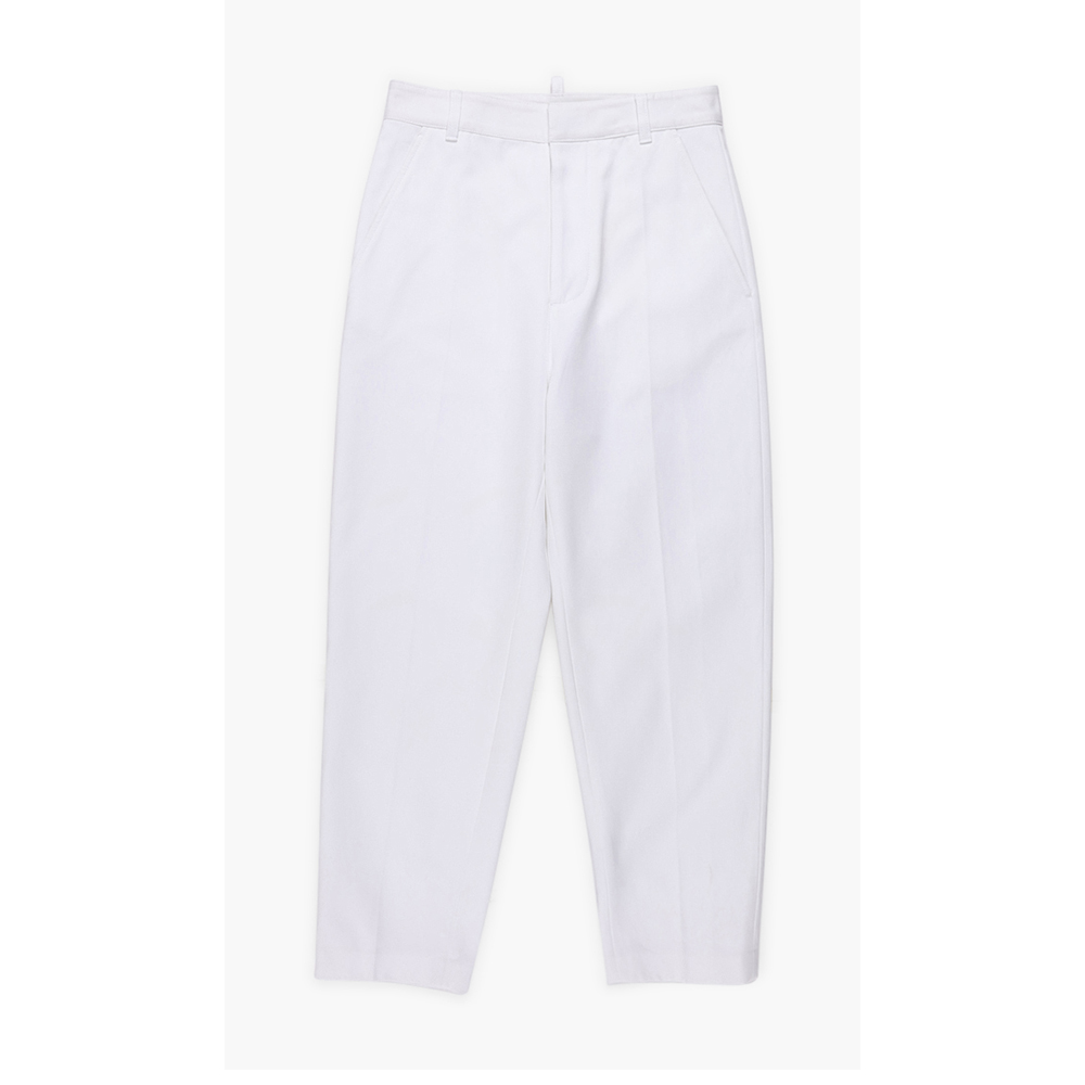 Dsquared2 White Plain Cotton Pants S (40)