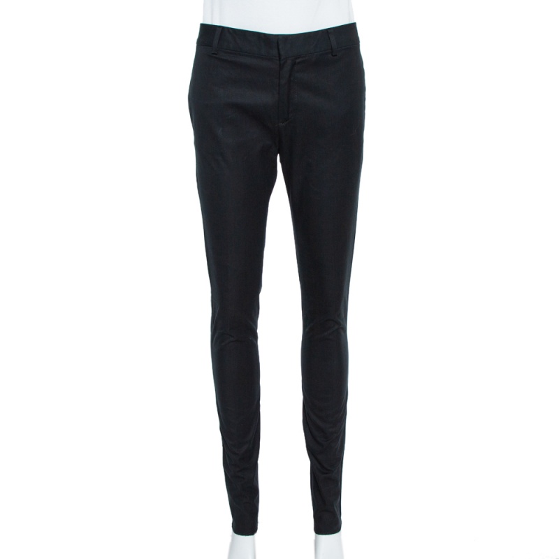 

Dsquared2 Black Cotton Twill Tapered Trousers