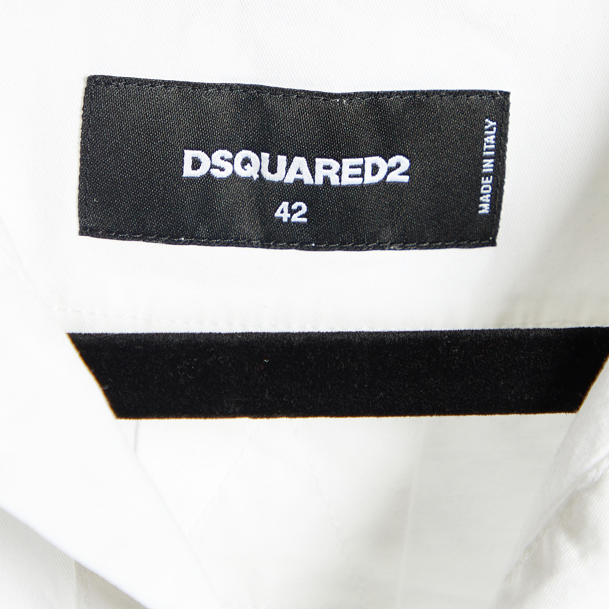 Dsquared2 White Cotton Button Front Shift Dress M