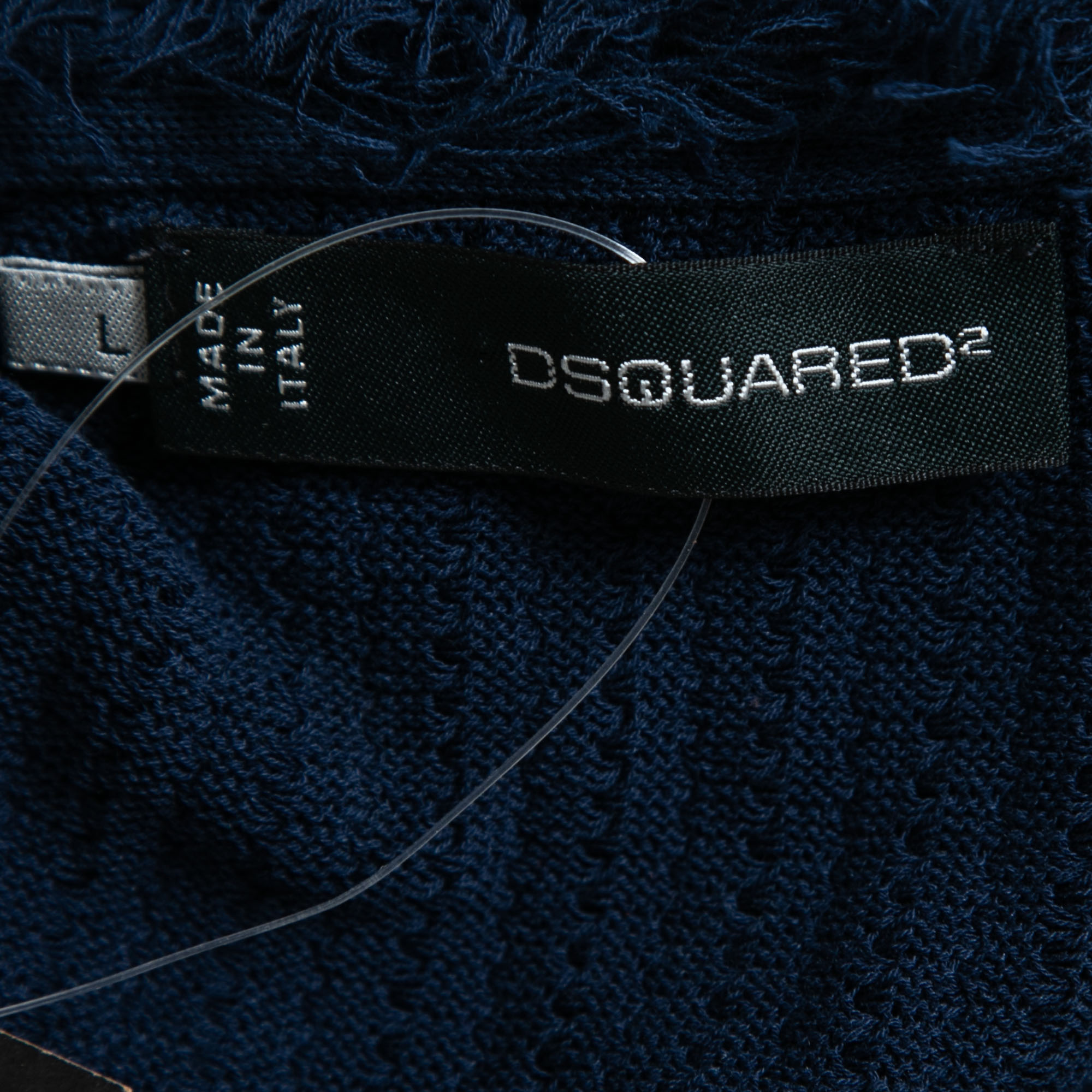 Dsquared2 Navy Blue Knit Open Front Shrug L