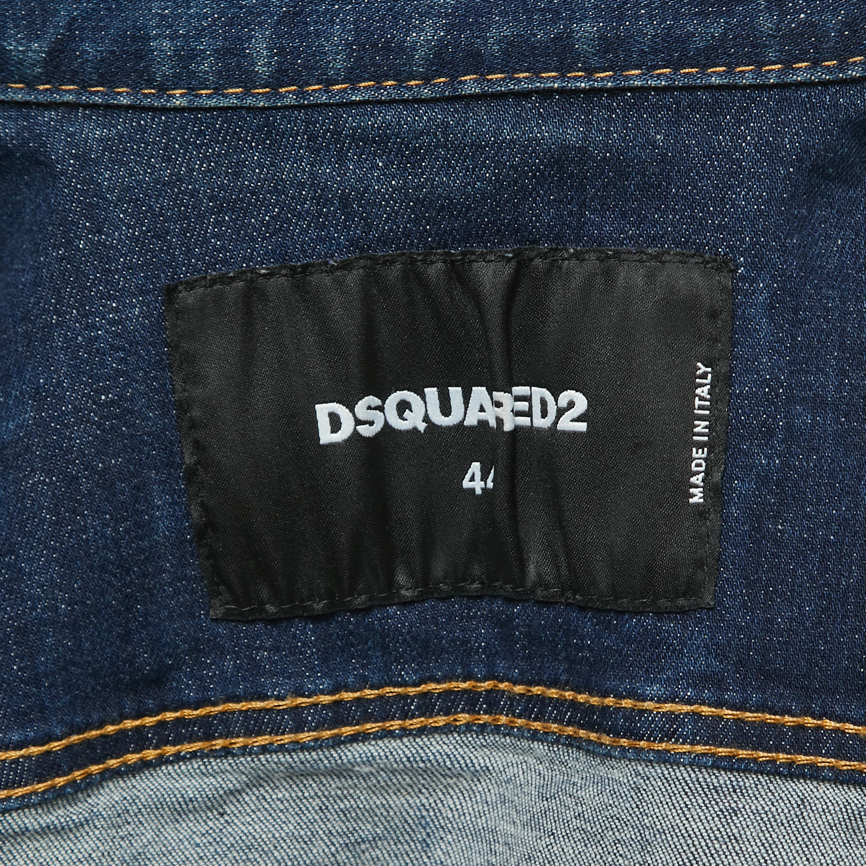 Dsquared2 Blue Washed Distressed Denim Button Front Jacket M