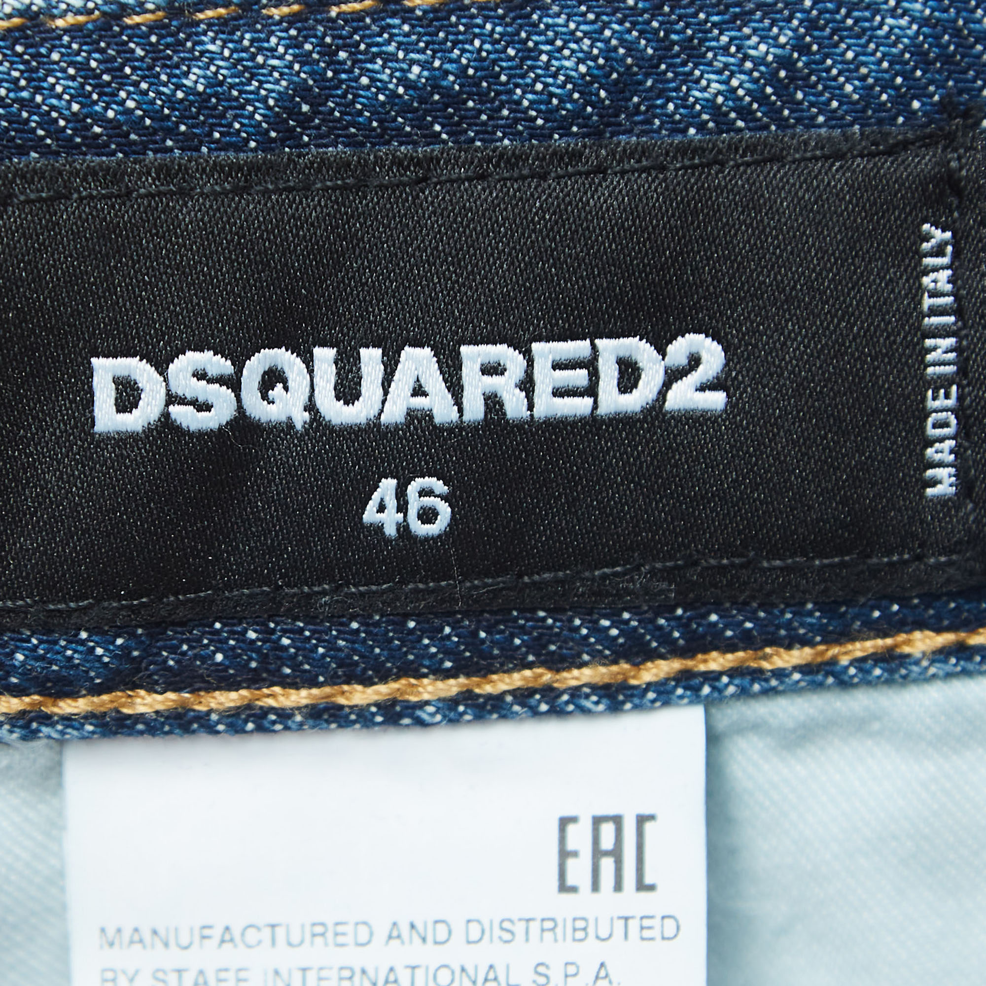 Dsquared2 Blue Distressed Denim Cool Girl Jeans L