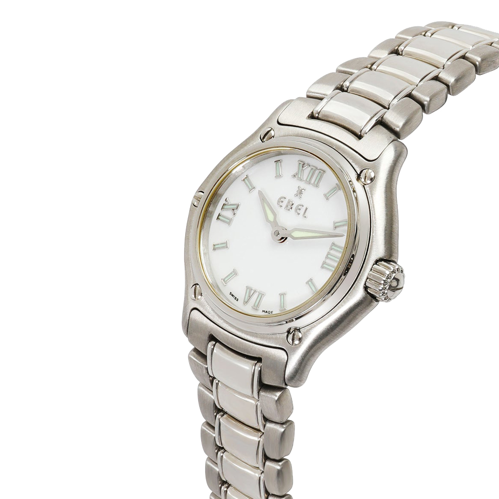 Ebel White Stainless Steel 1911 9090211/0465P Women's Wristwatch 27 MM