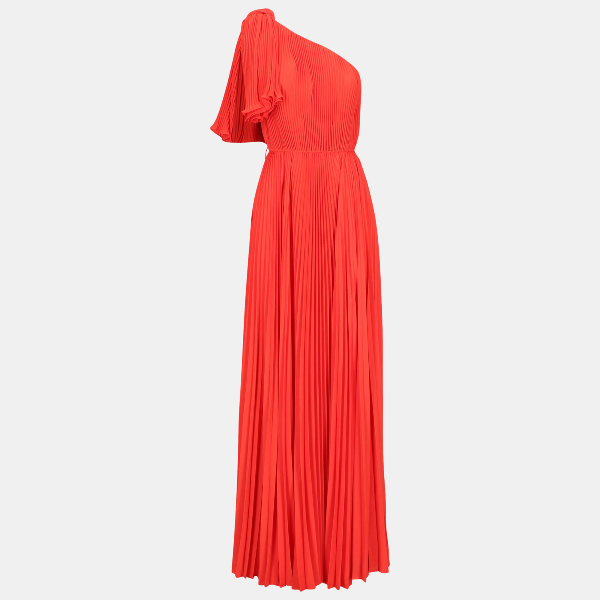 Elie Saab  Women's Synthetic Fibers Long Dress - Orange - M