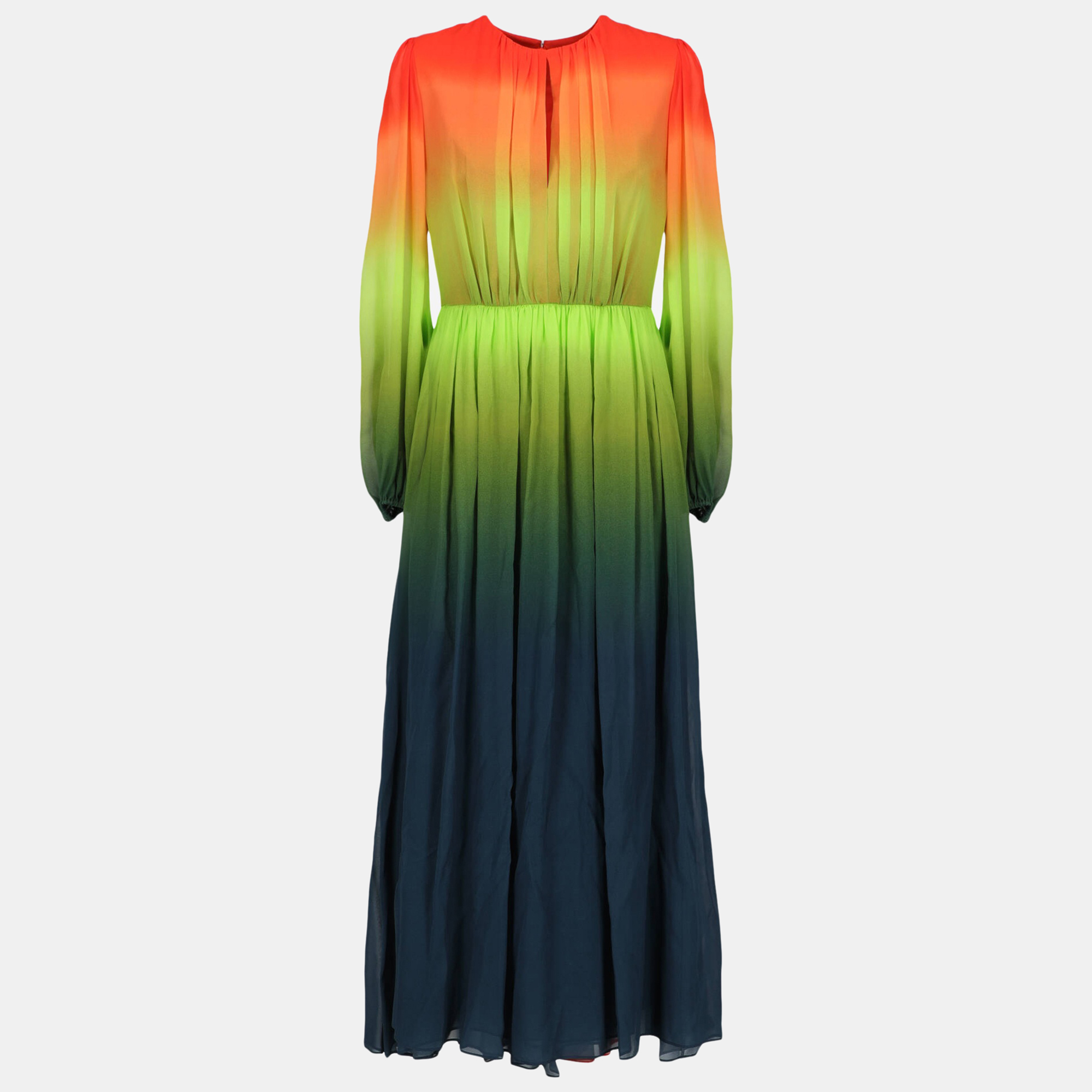 Elie Saab  Women's Silk Long Dress - Green - M