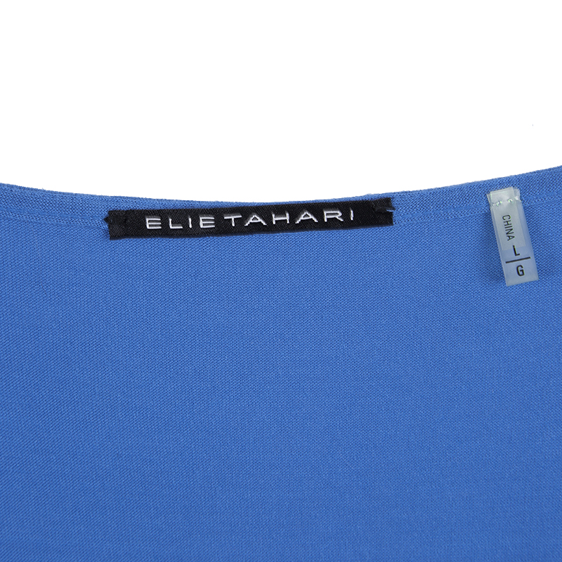 Elie Tahari Cobalt Blue Cowl Neck Sleeveless Top L