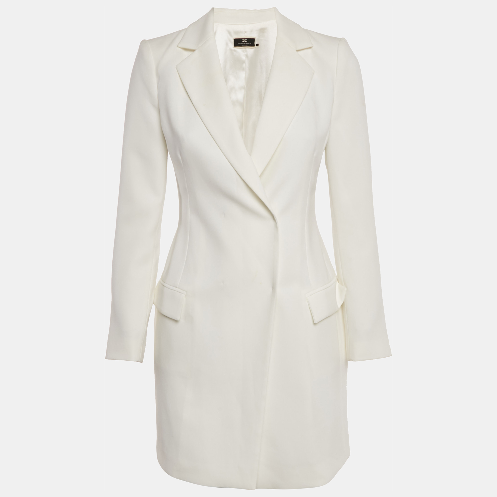 Crepe Double Breasted Mini Dress S - Elisabetta Franchi - Modalova