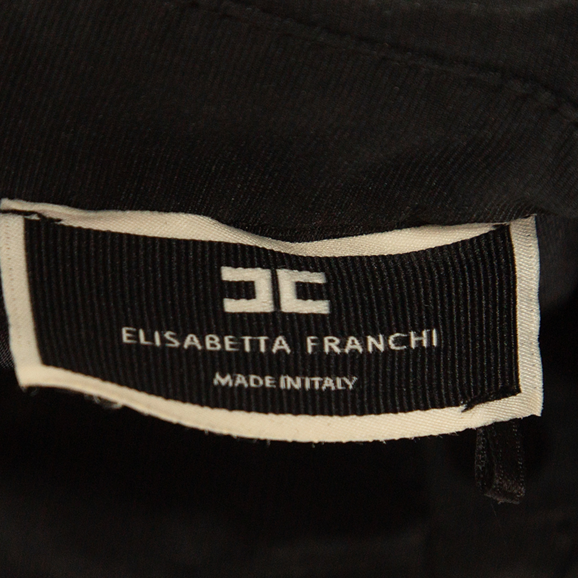 Elisabetta Franchi Black Cut Out Detail Camicia Blouse M
