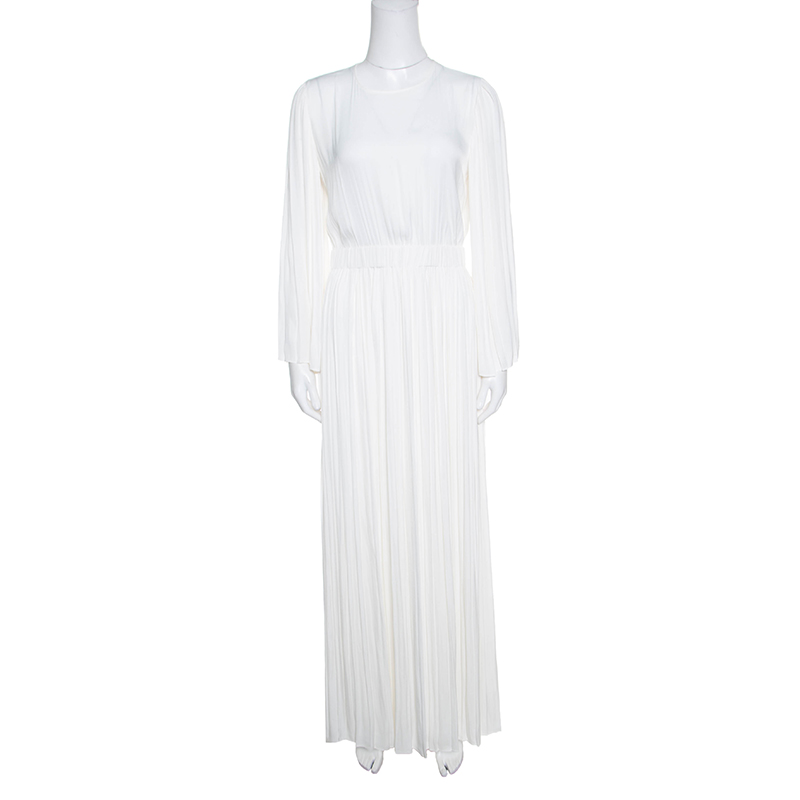 Image of Elizabeth & James Ivory Cutout Back Josephine Pleated Dress S