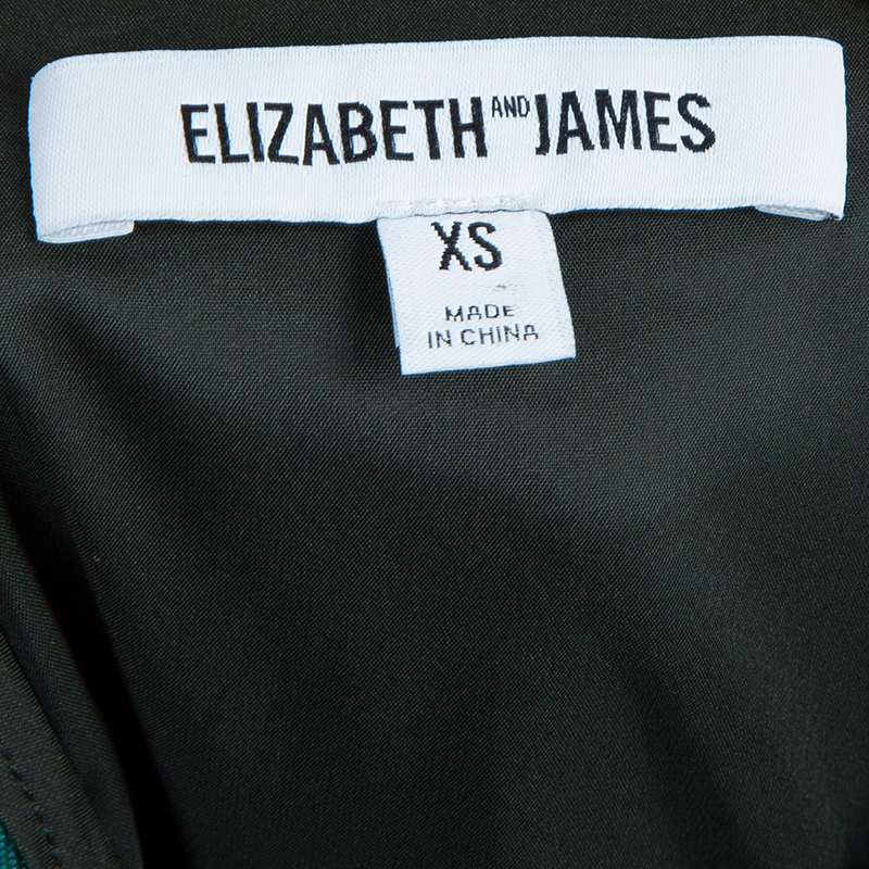 Elizabeth And James Sea Green Mesh Insert Sleeveless Dress XS