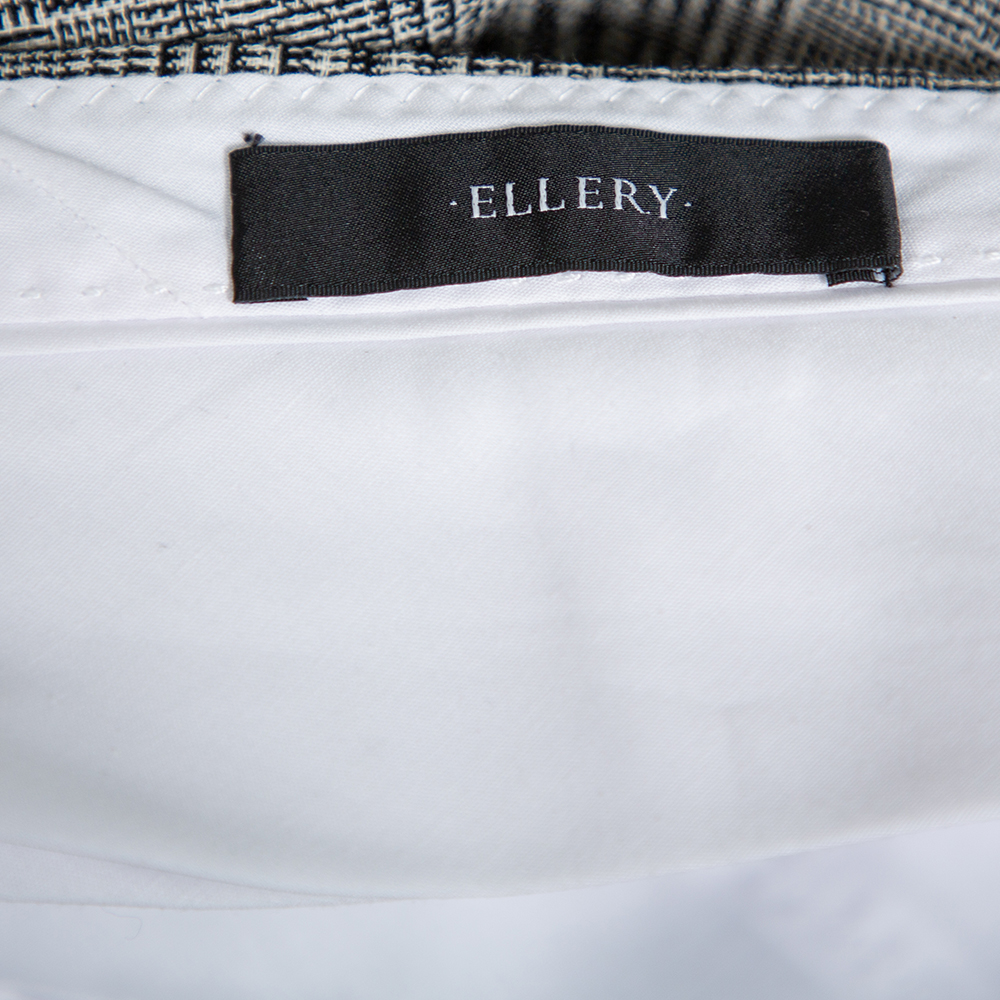 Ellery Monochrome Wool High Rise Kool Aid Belted Trousers M