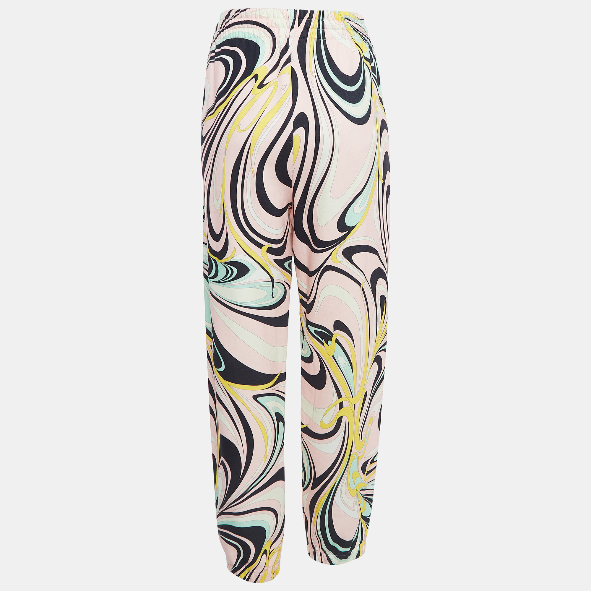 Emilio Pucci Multicolor Onde Print Cotton Track Pants L