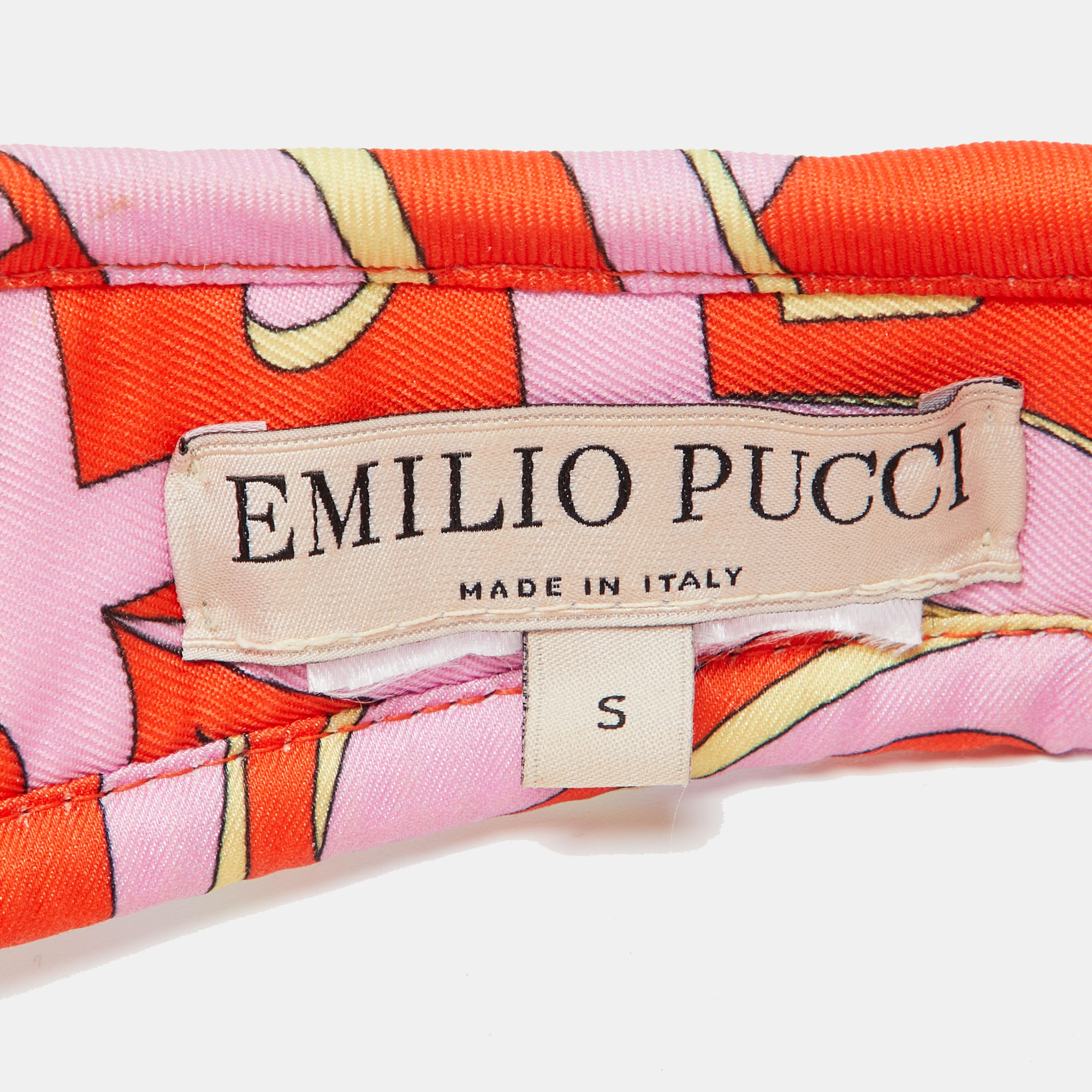 Emilio Pucci Beige Vetrate Logo Embroidered Visor S