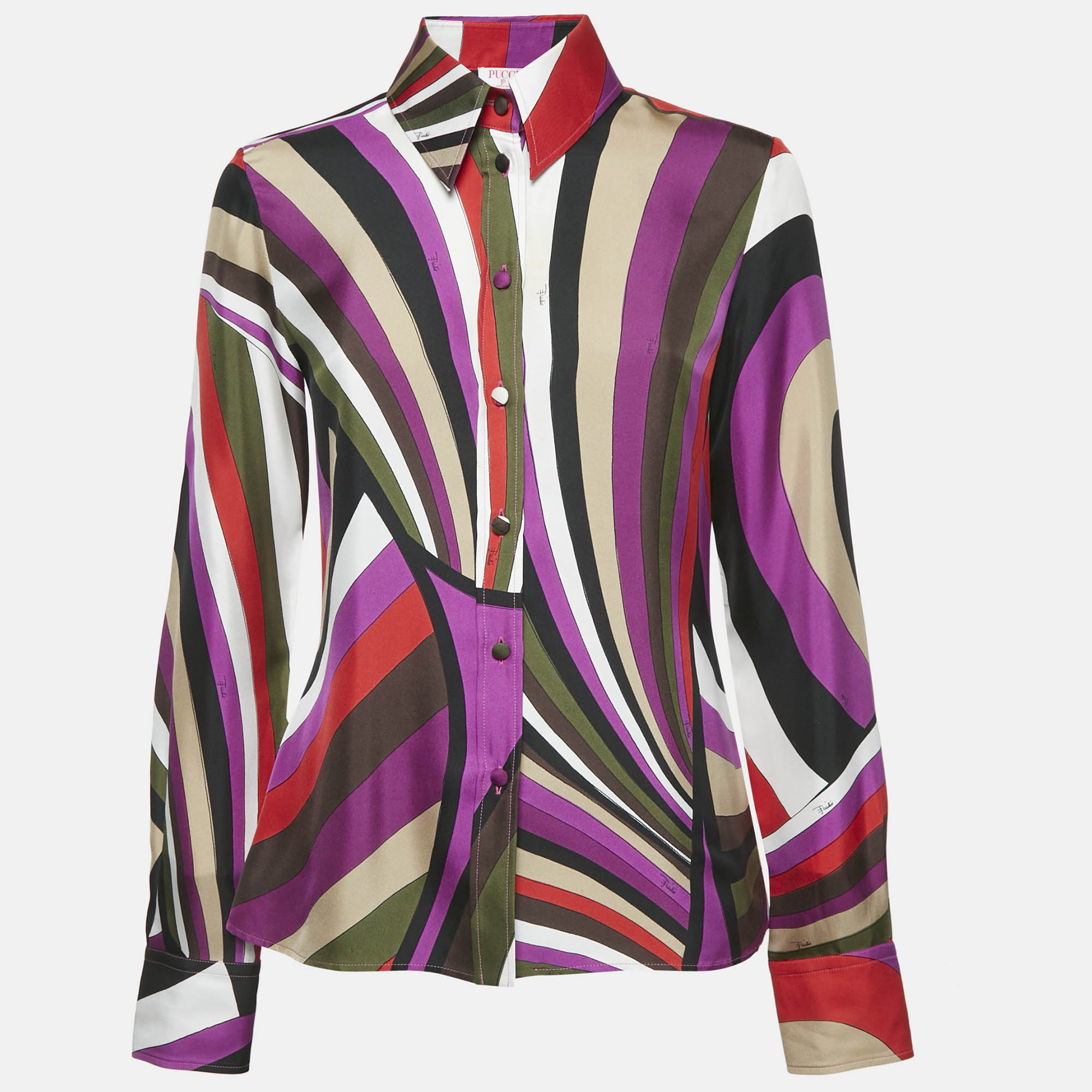 Iride Print Silk Long Sleeve M - Emilio Pucci - Modalova