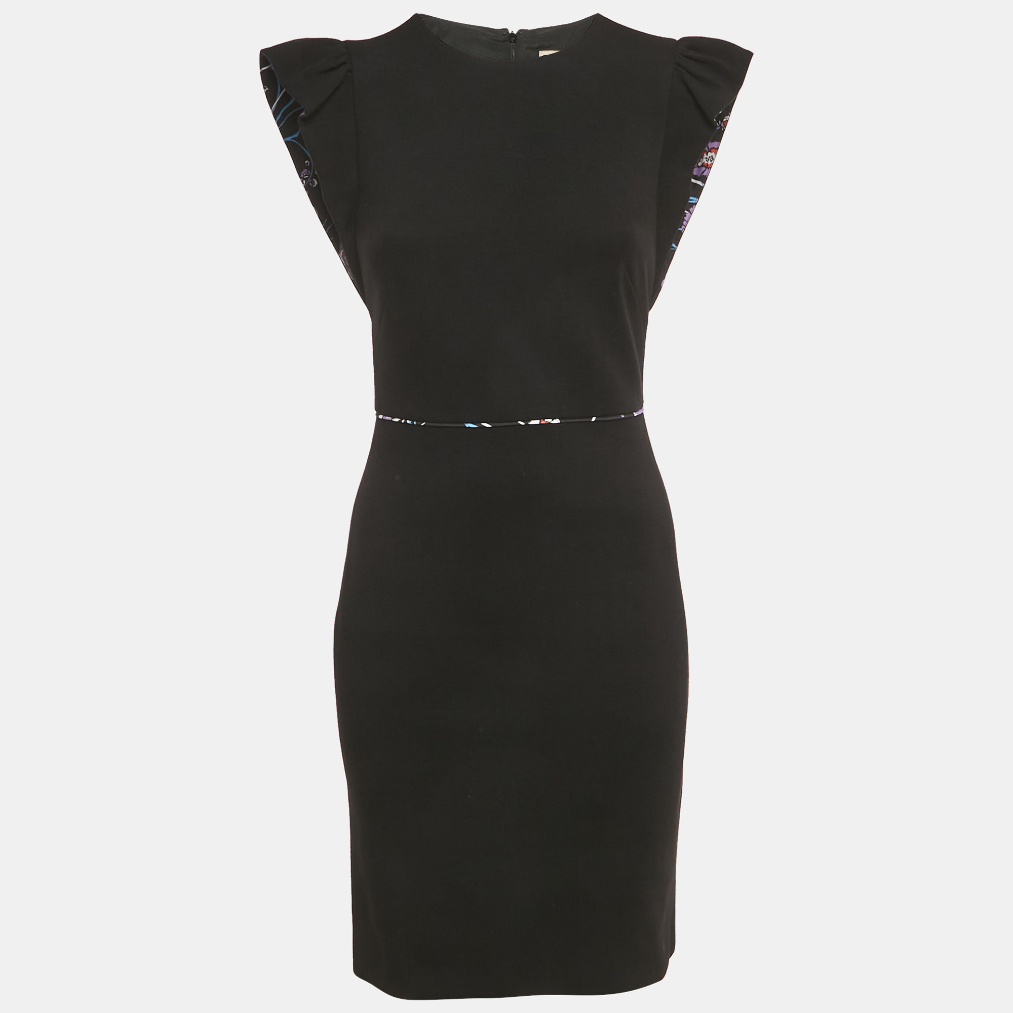 Jersey Ruffle Detail Bodycon Mini Dress S - Emilio Pucci - Modalova