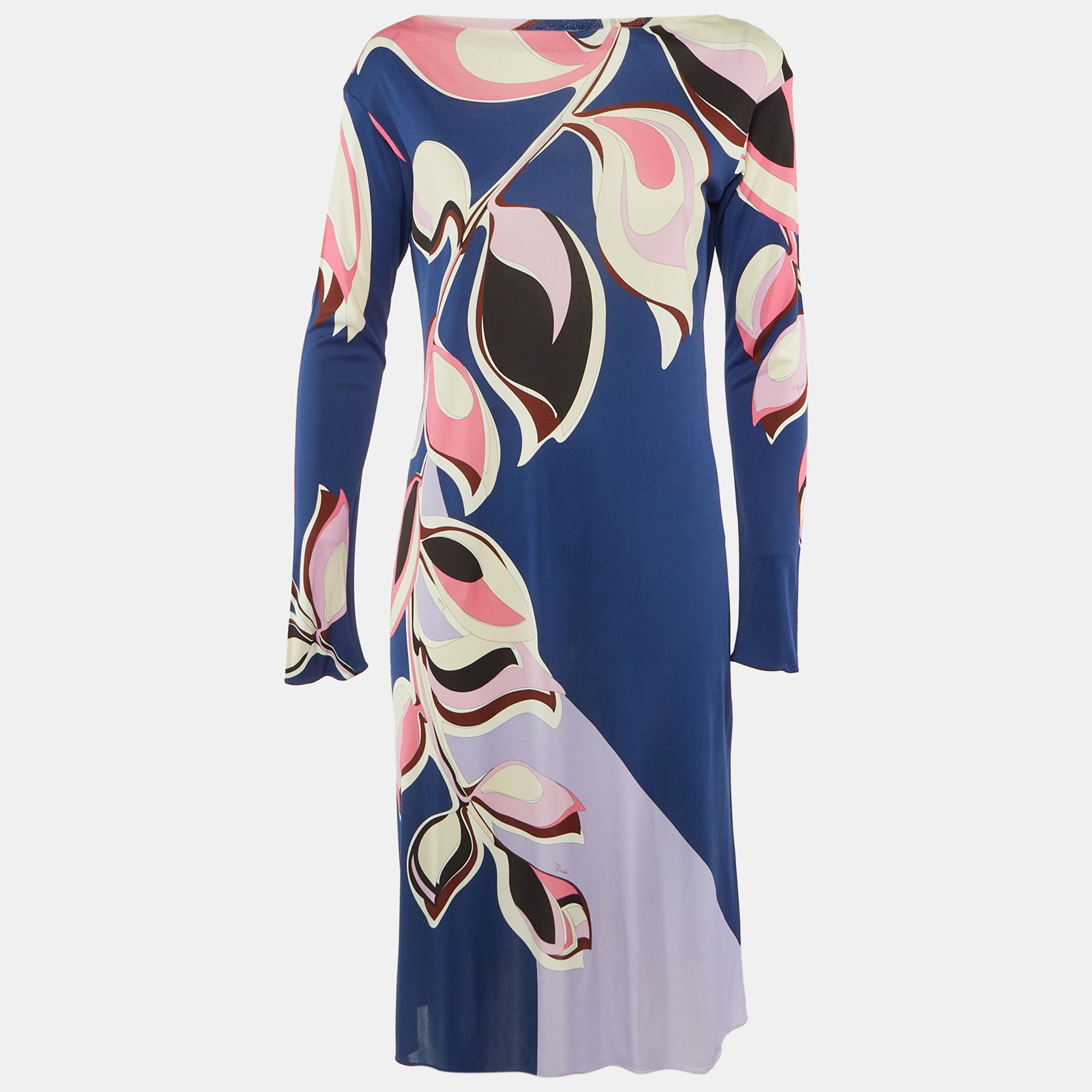 Emilio Pucci Blue Printed Jersey Midi Dress M
Emilio Pucci Blue Printed Jersey Midi Dress M