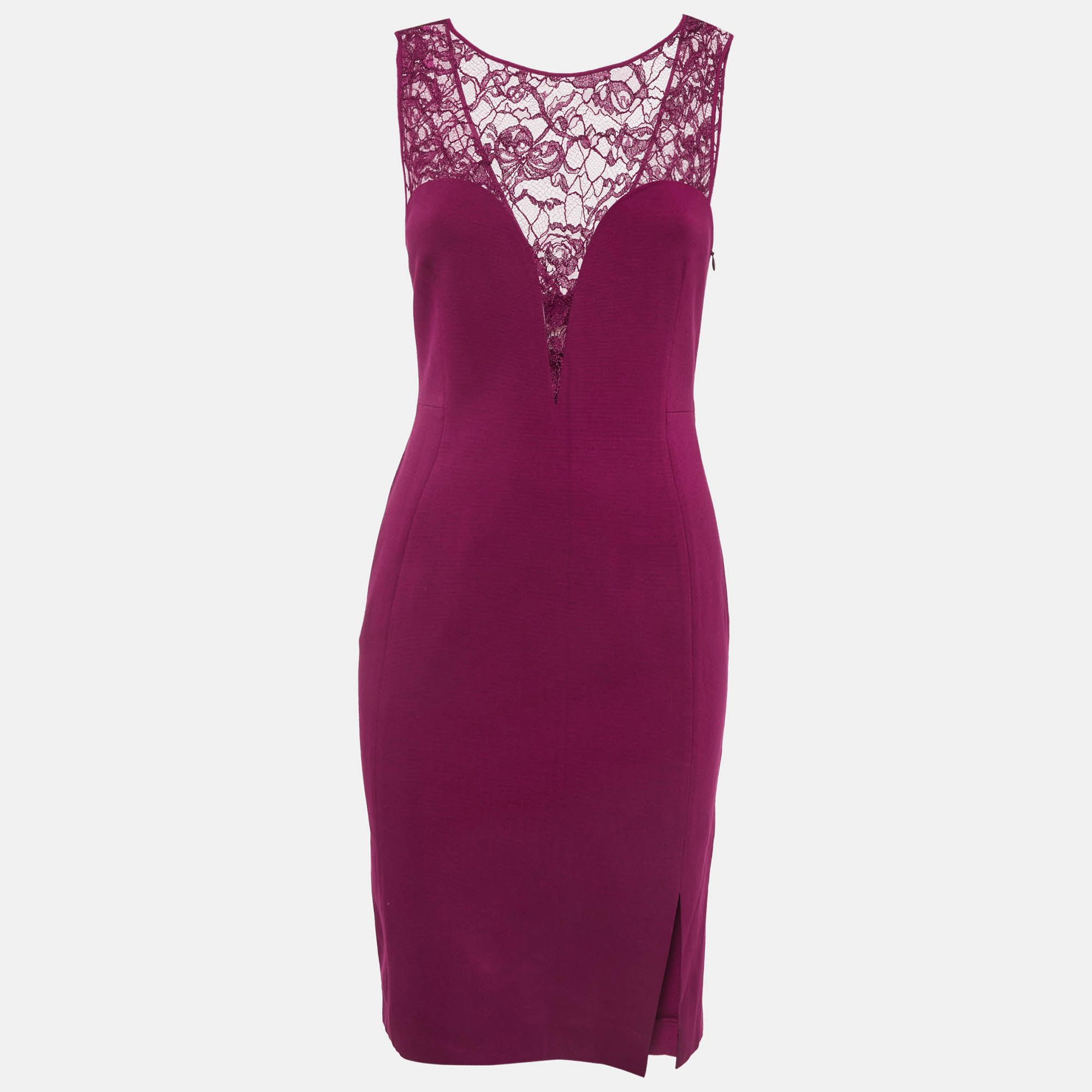 Emilio Pucci Purple Stretch Crepe & Lace Sheer Sheath Dress M
Emilio Pucci Purple Stretch Crepe & Lace Sheer Sheath Dress M