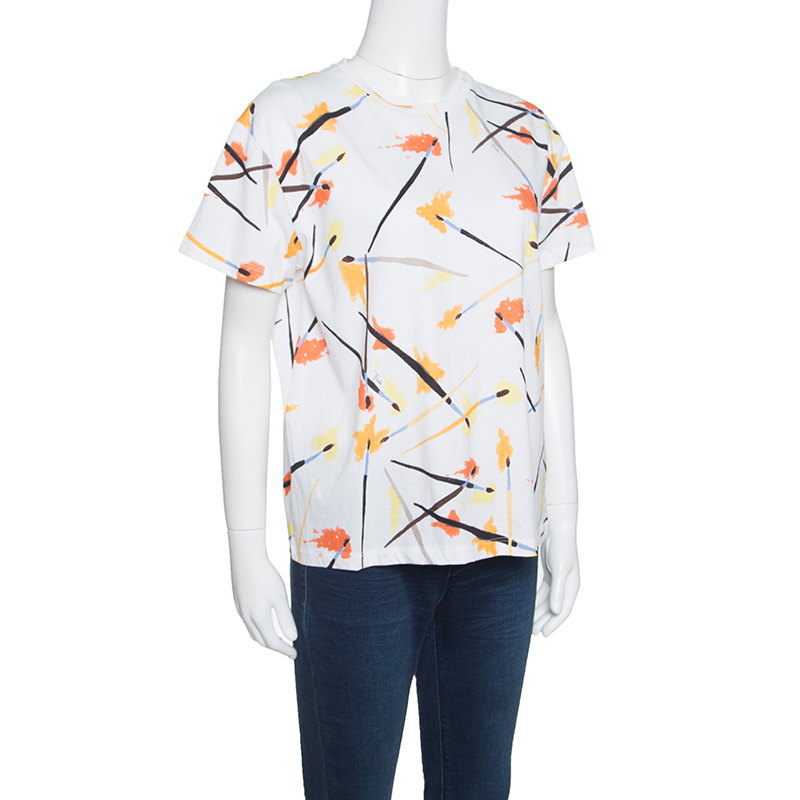 Emilio Pucci White Paint Brush Printed Cotton Short Sleeve T-Shirt
Emilio Pucci White Paint Brush Printed Cotton Short Sleeve T-Shirt