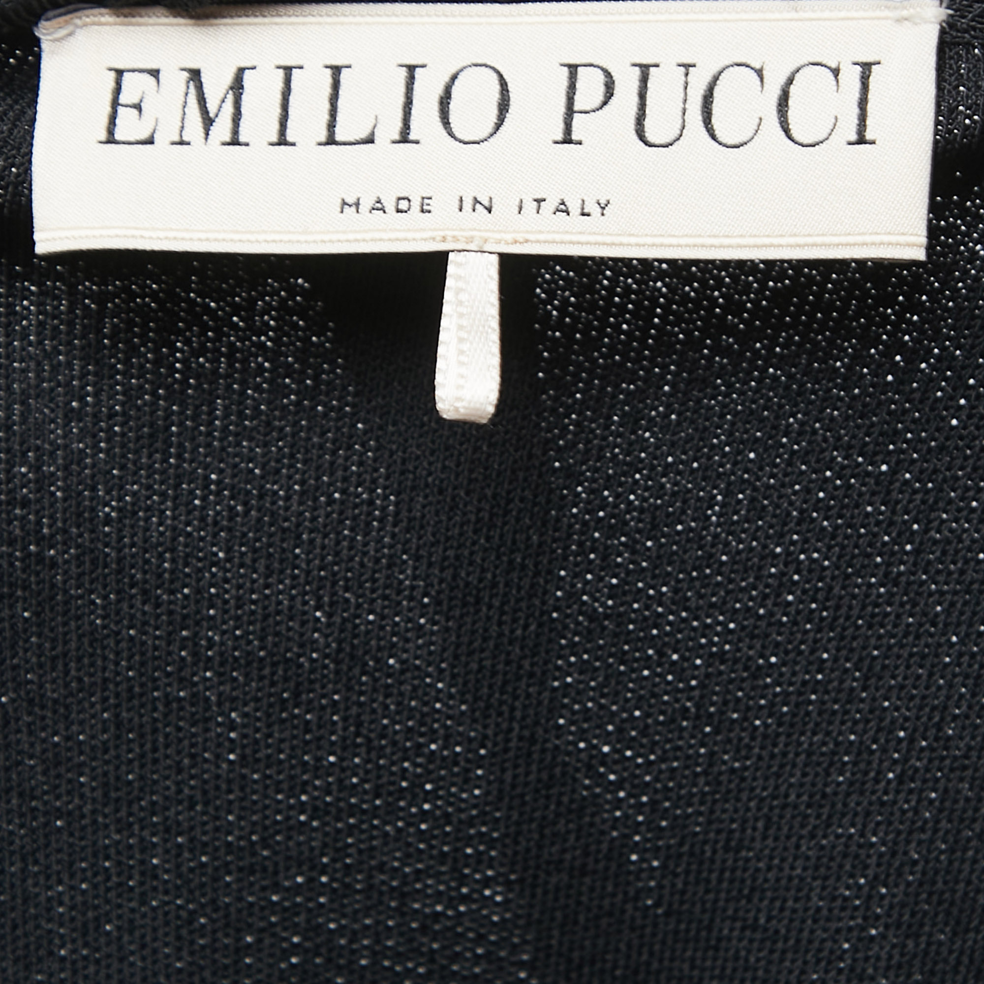 Emilio Pucci Black Knit Strappy Flared Short Dress M