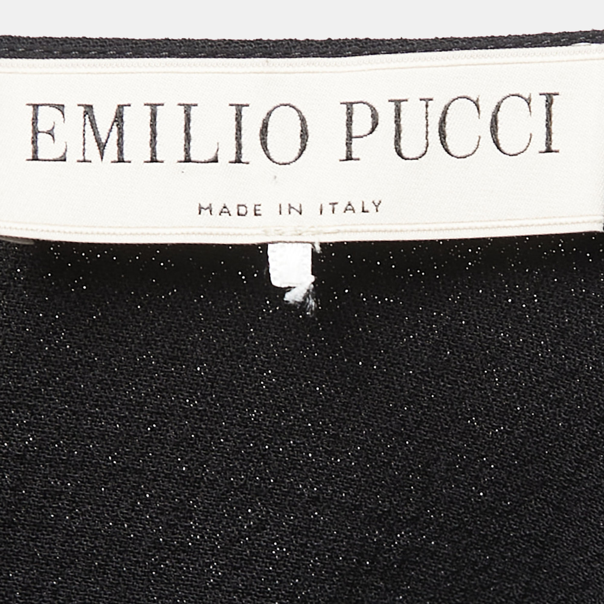 Emilio Pucci Black Crystals Embellished Backless Sheath Dress S