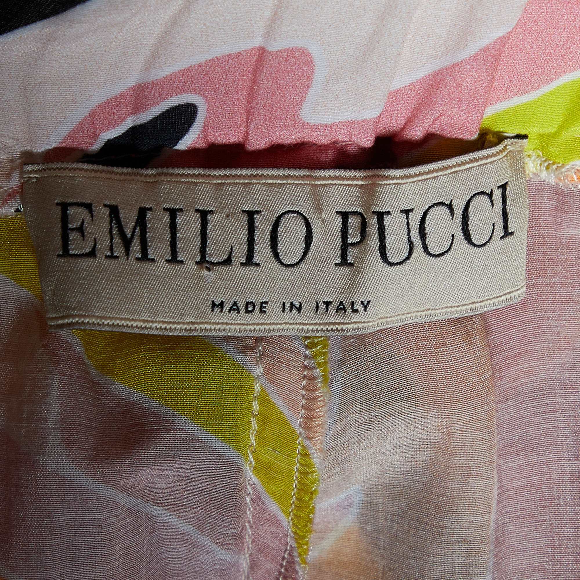 Emilio Pucci Multicolor Printed Cotton & Silk Shorts M