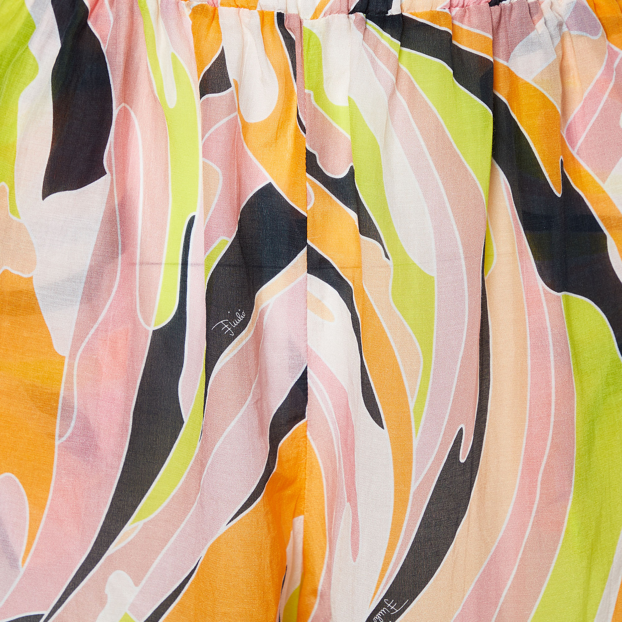 Emilio Pucci Multicolor Printed Cotton & Silk Shorts M
