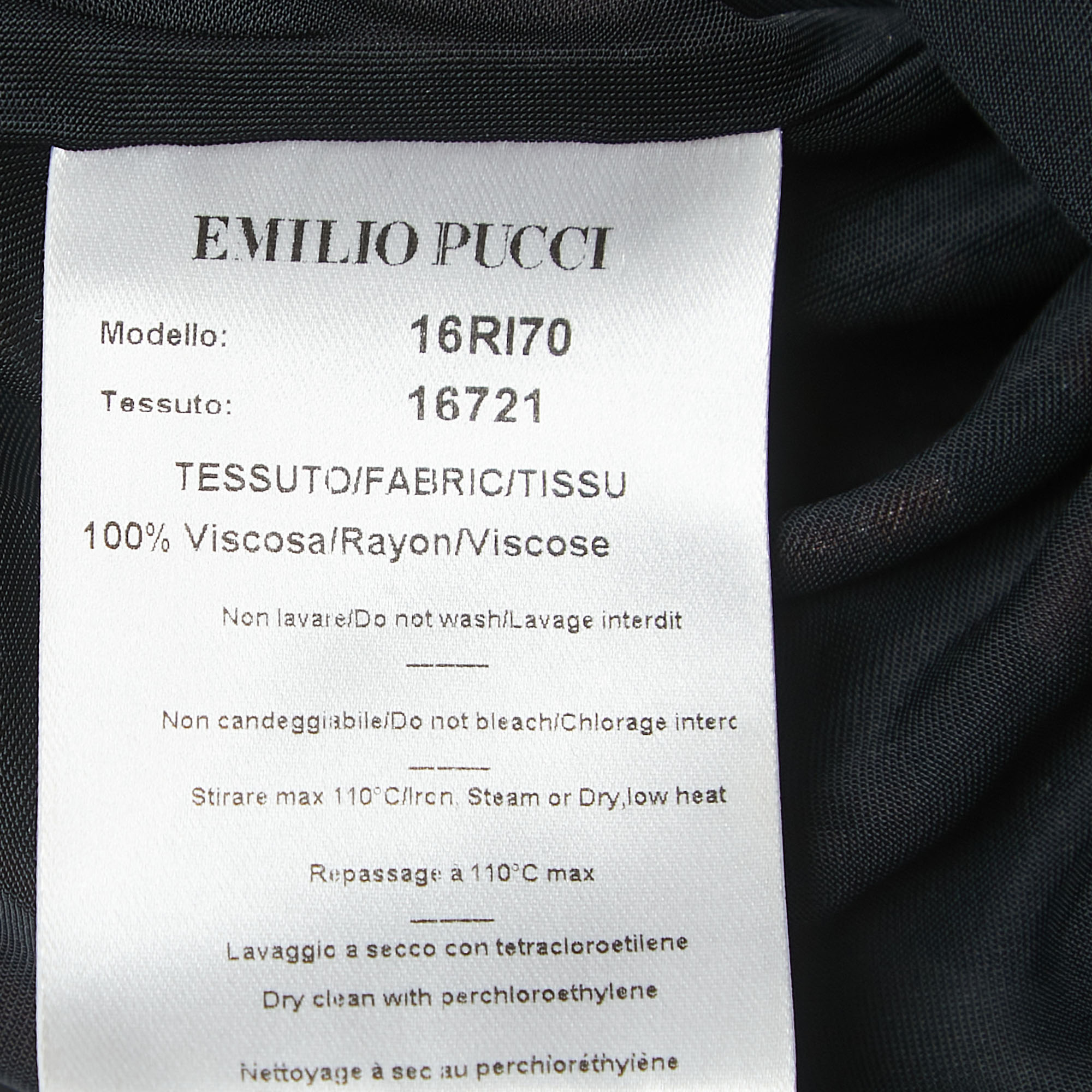 Emilio Pucci Multicolor Printed Jersey Midi Dress S