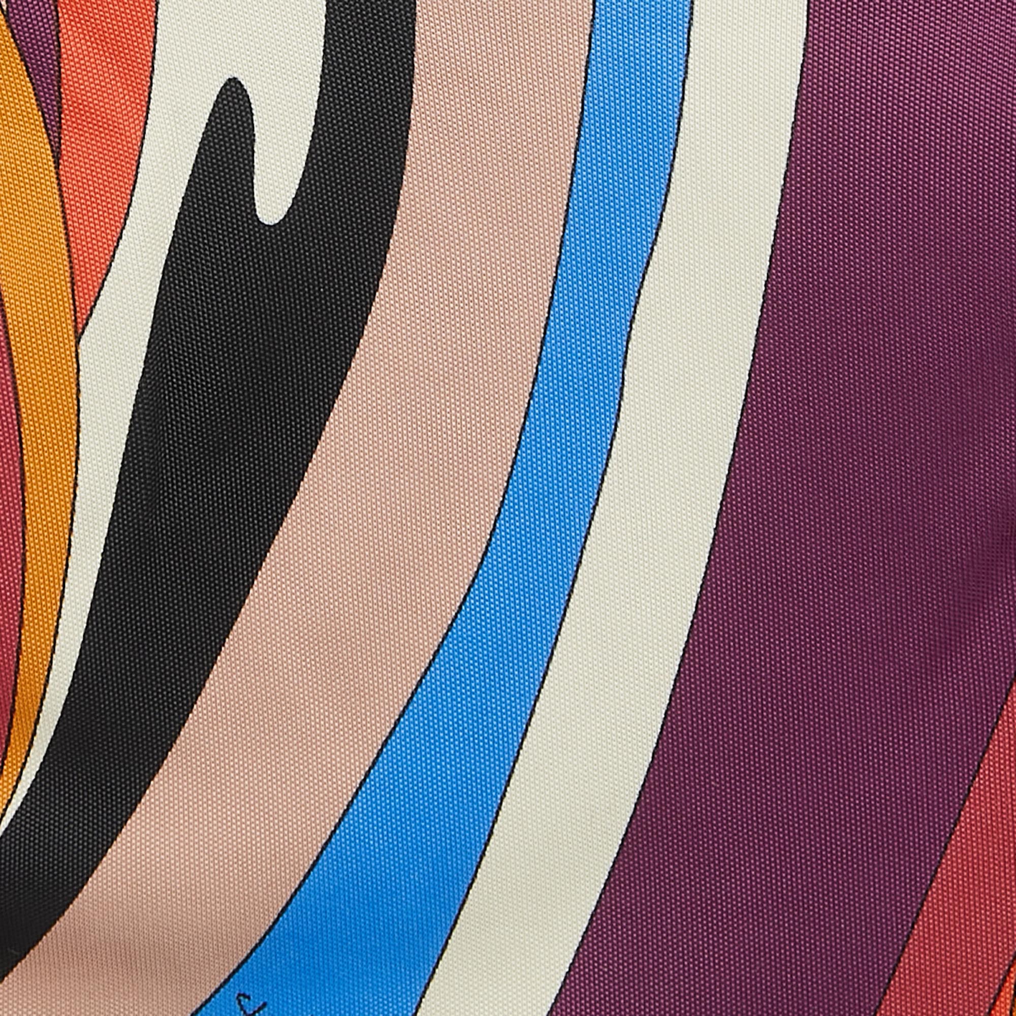 Emilio Pucci Multicolor Printed Jersey Midi Dress S