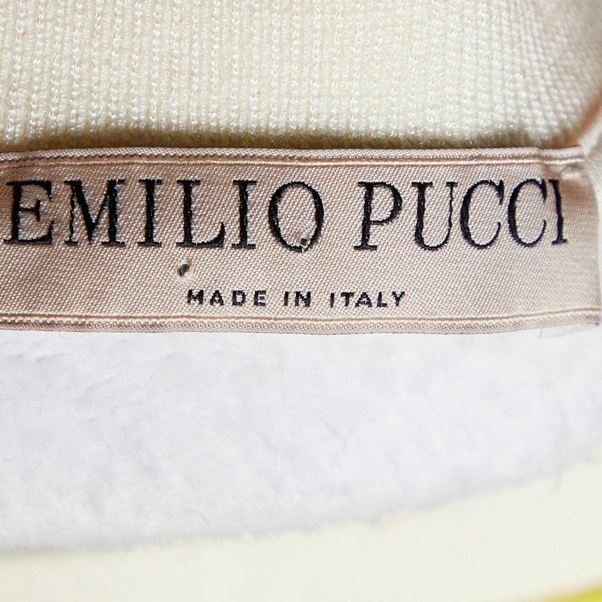 Emilio Pucci Multicolor Printed Cotton Knit Sweatshirt M
