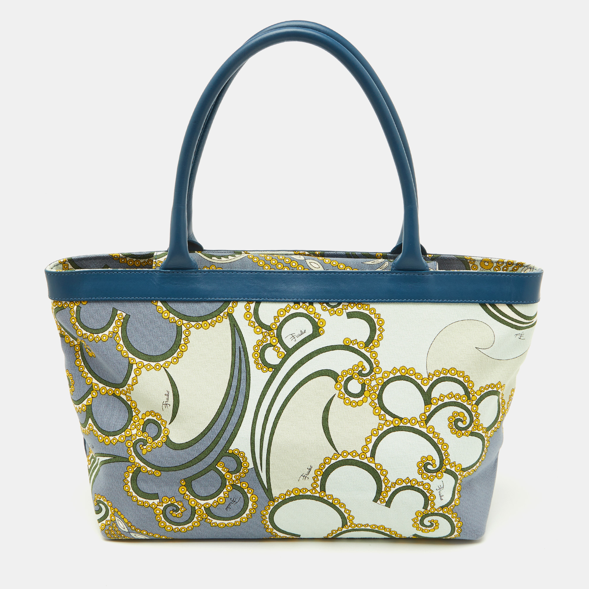 Canvas and Leather Shopper Tote - Emilio Pucci - Modalova