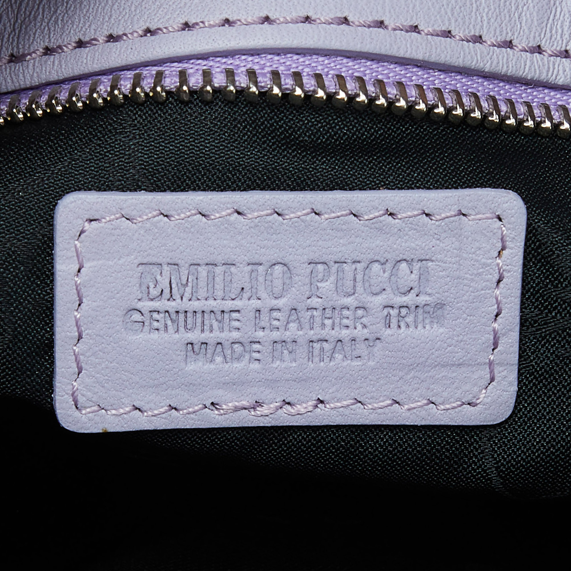 Emilio Pucci Multicolor Printed Nylon And Leather Hobo