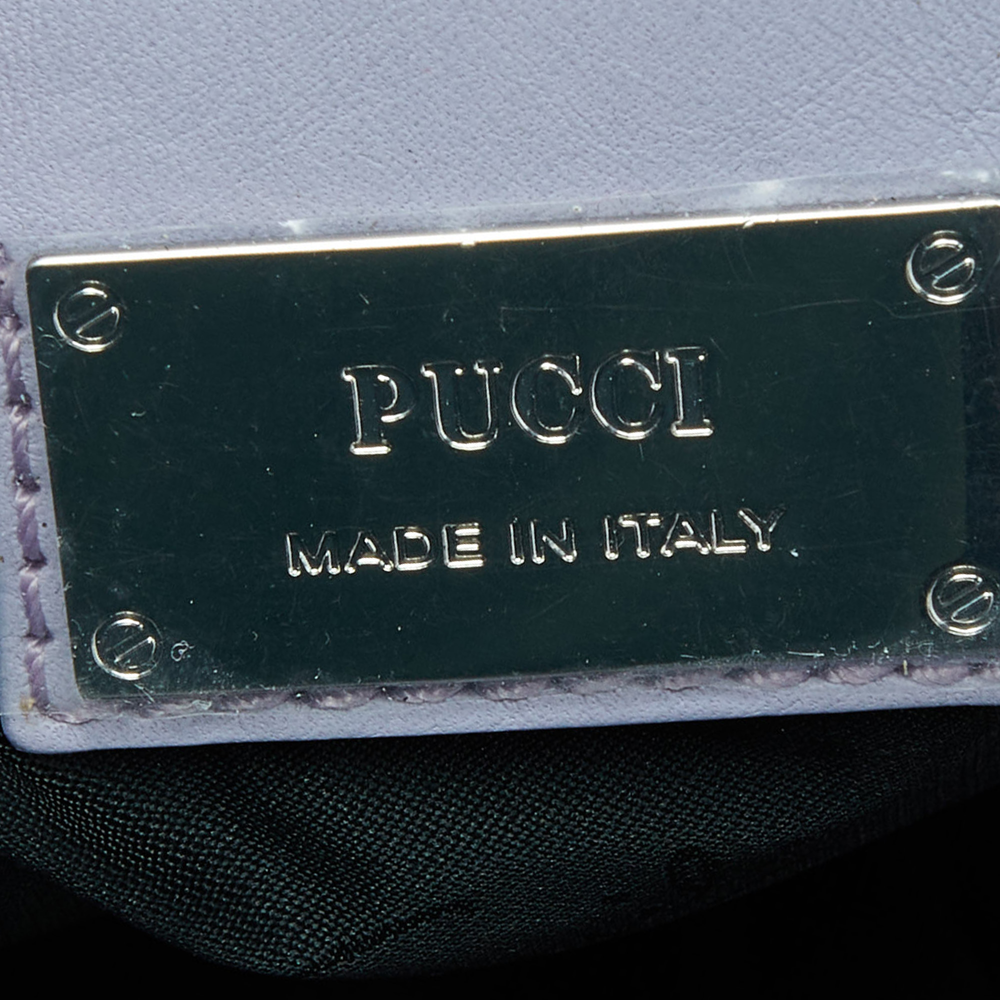 Emilio Pucci Multicolor Printed Nylon And Leather Hobo