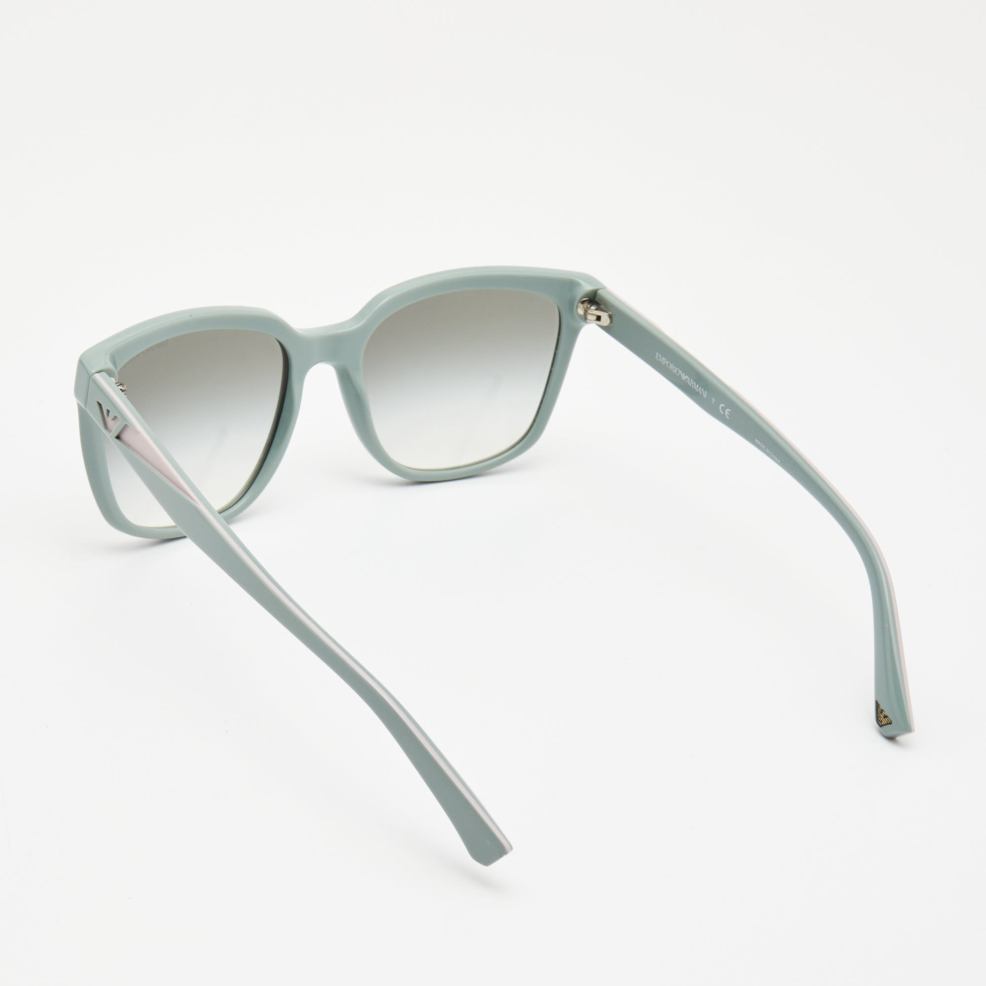 Emporio Armani Tea Green Gradient Square Sunglasses