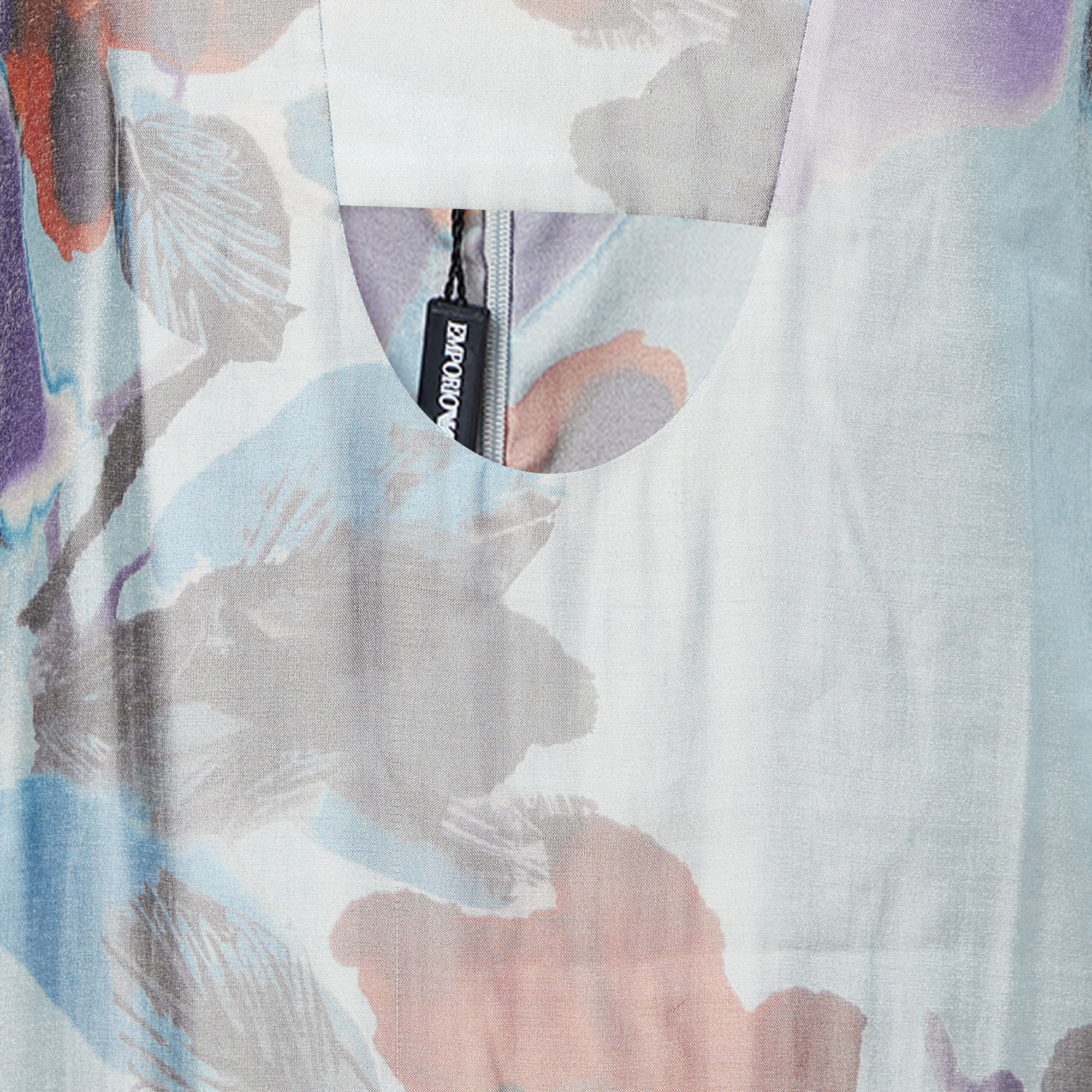Emporio Armani Multicolor Printed Twill Sleeveless Mini Dress S