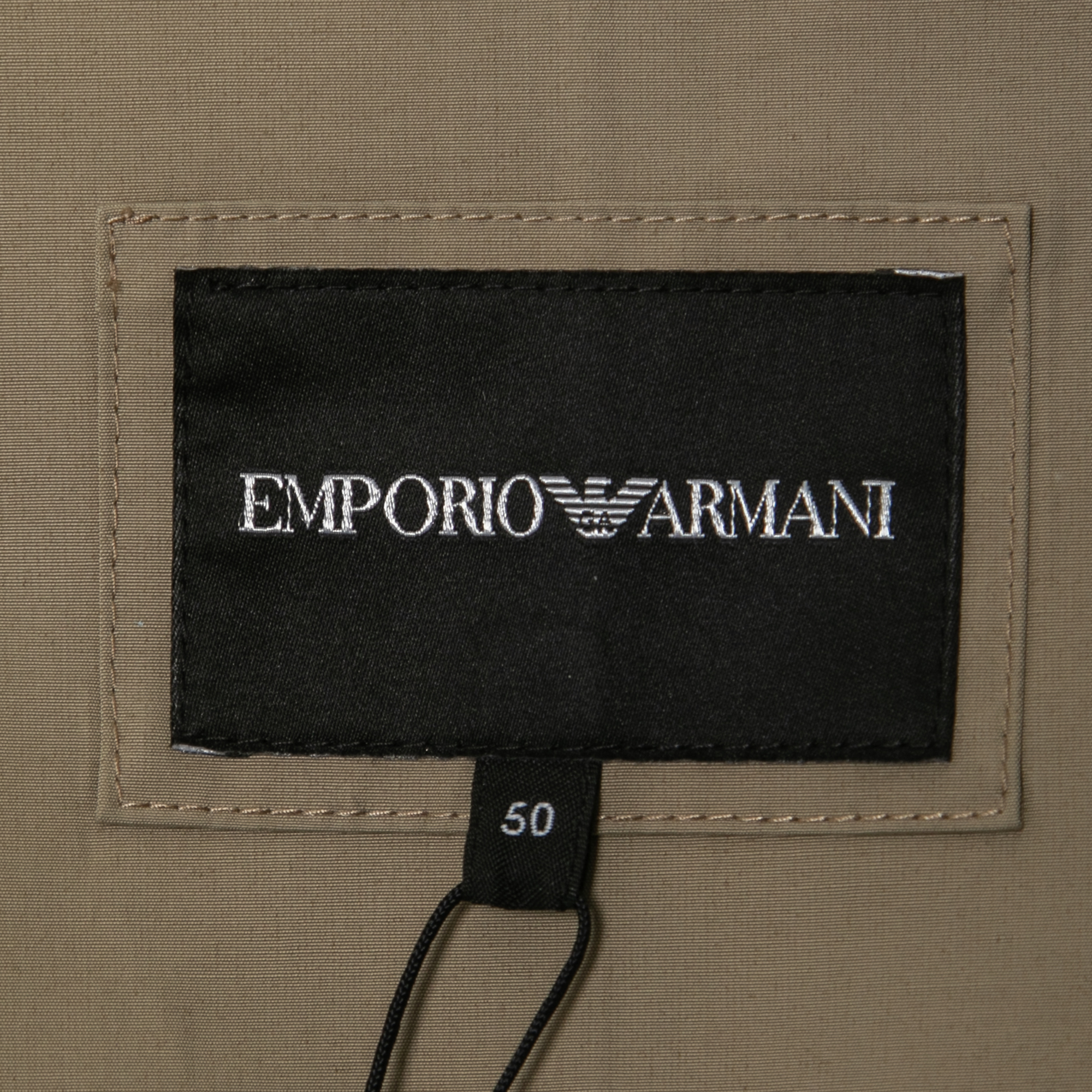Emporio Armani Beige Cotton Blend Oversized Overcoat XL