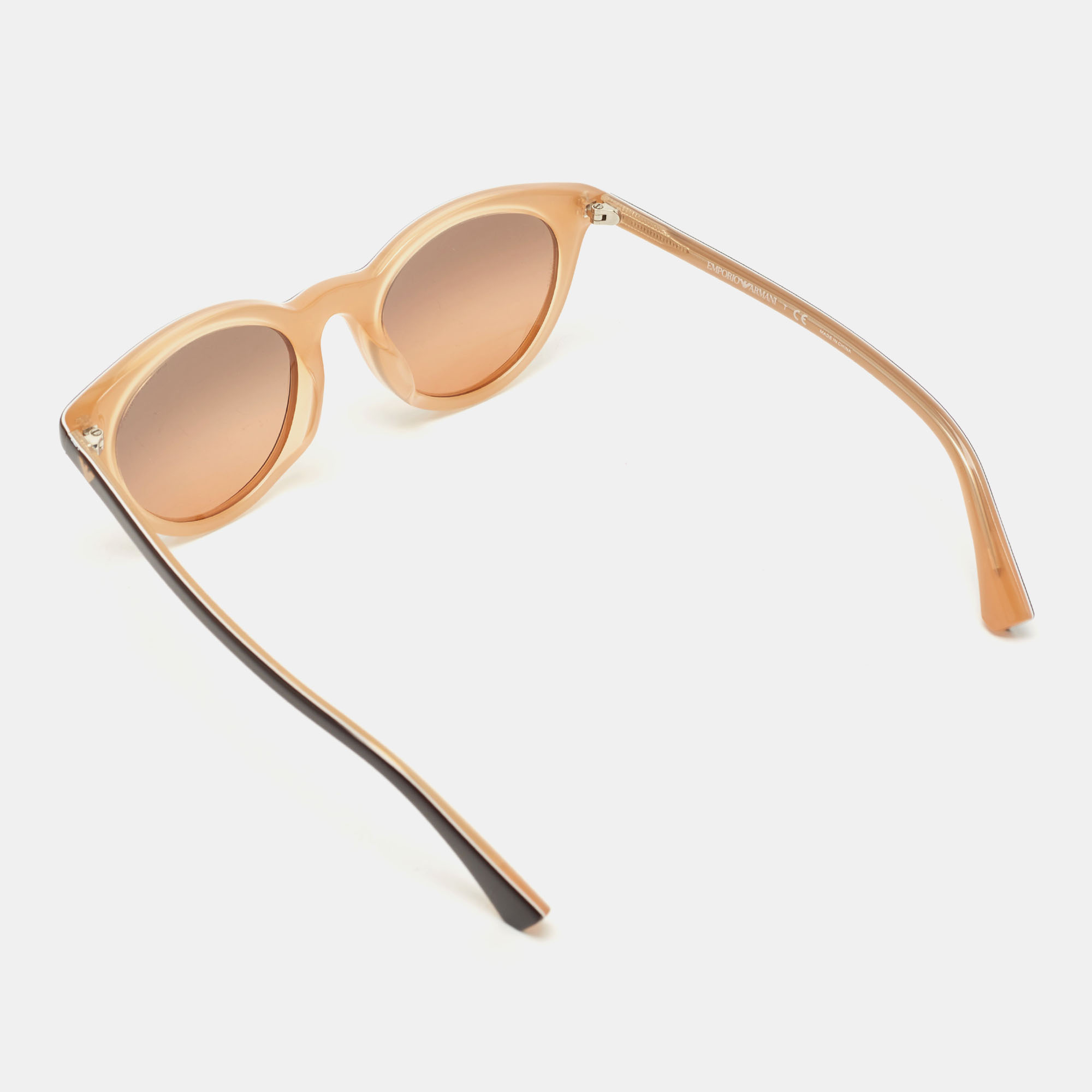 Emporio Armani Dark Brown EA4061F Round Sunglasses