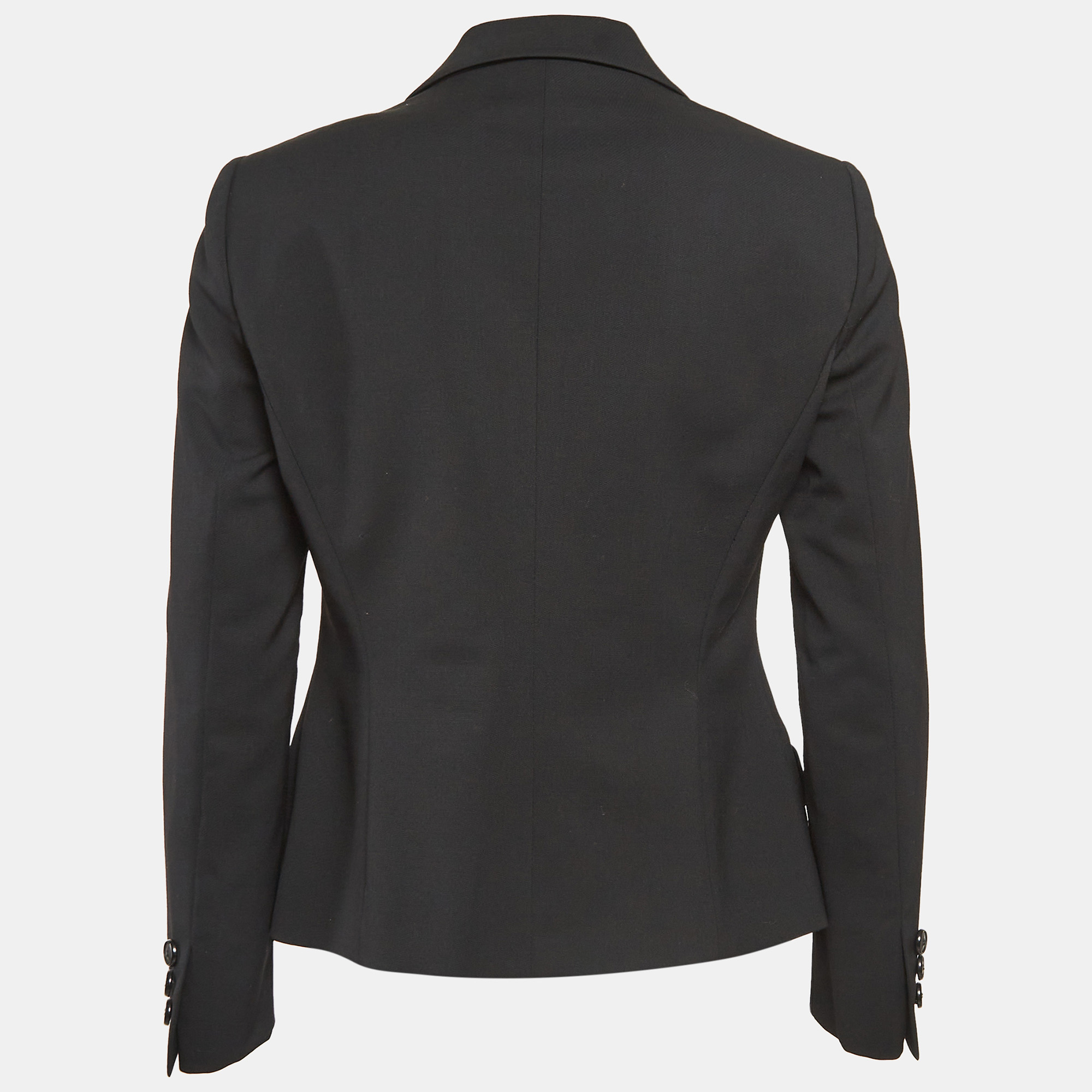 Emporio Armani Black Wool Single Breasted Blazer M