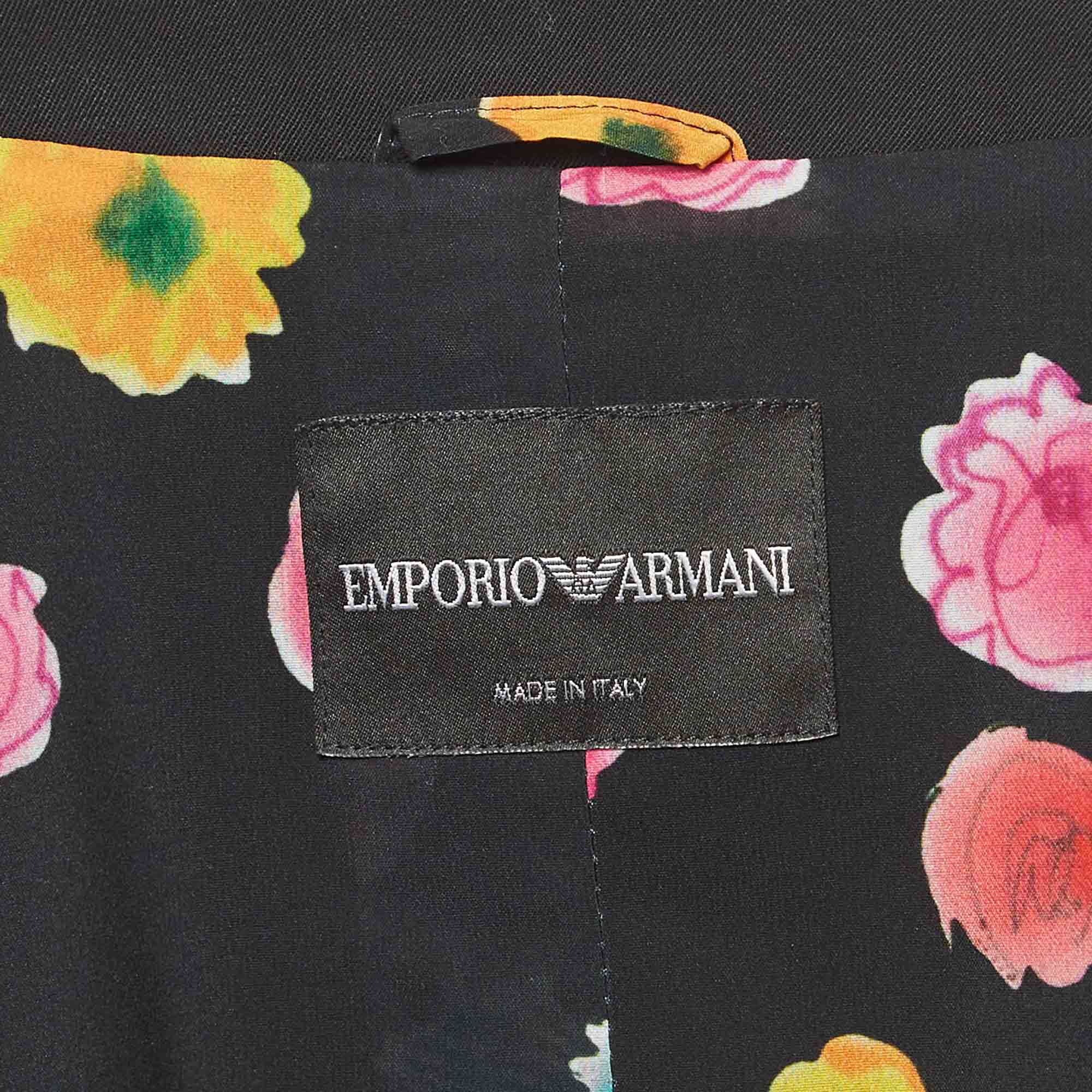 Emporio Armani Black Wool Single Breasted Blazer M