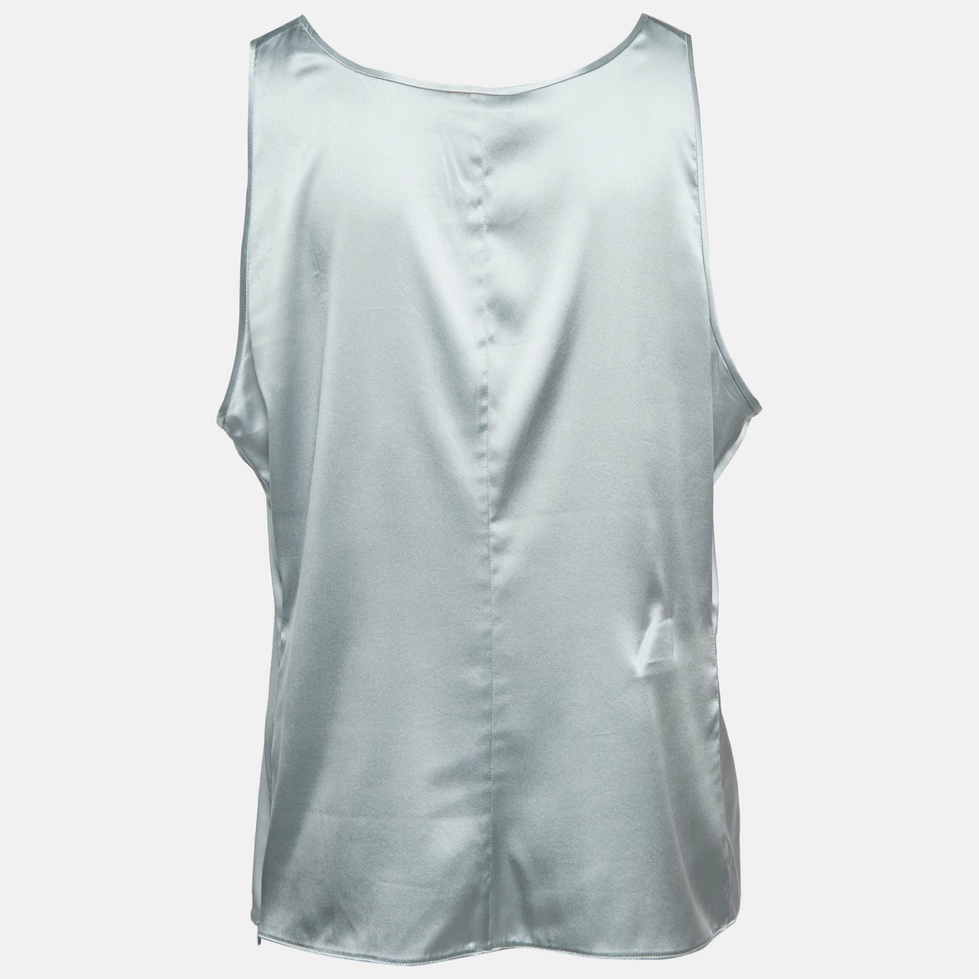 Emporio Armani Grey Satin Tank Top XL