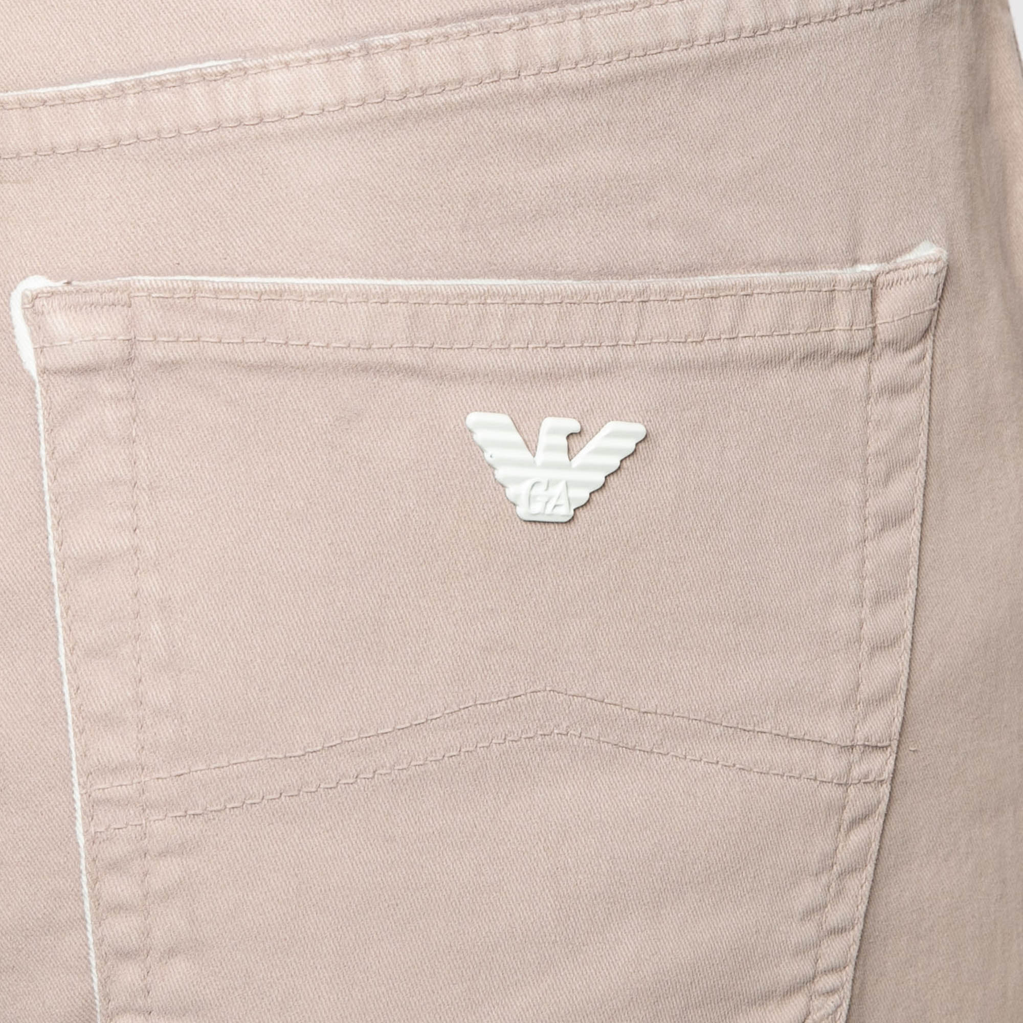 Emporio Armani Pink Denim Crop Jeans L Waist 34