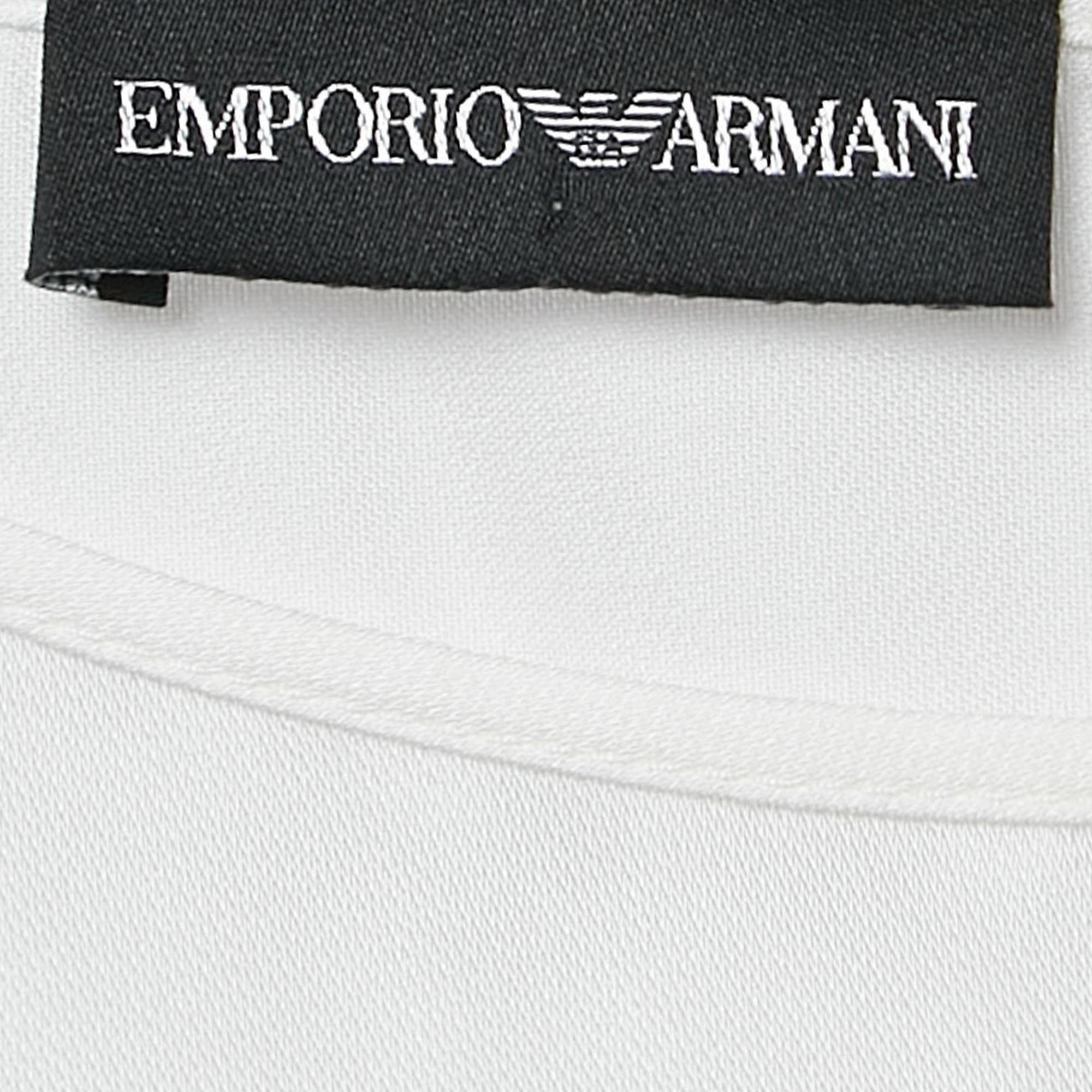 Emporio Armani White Crepe Top XXL