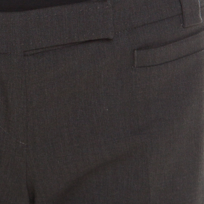 Emporio Armani Grey Wool Linea Tailored Trousers M